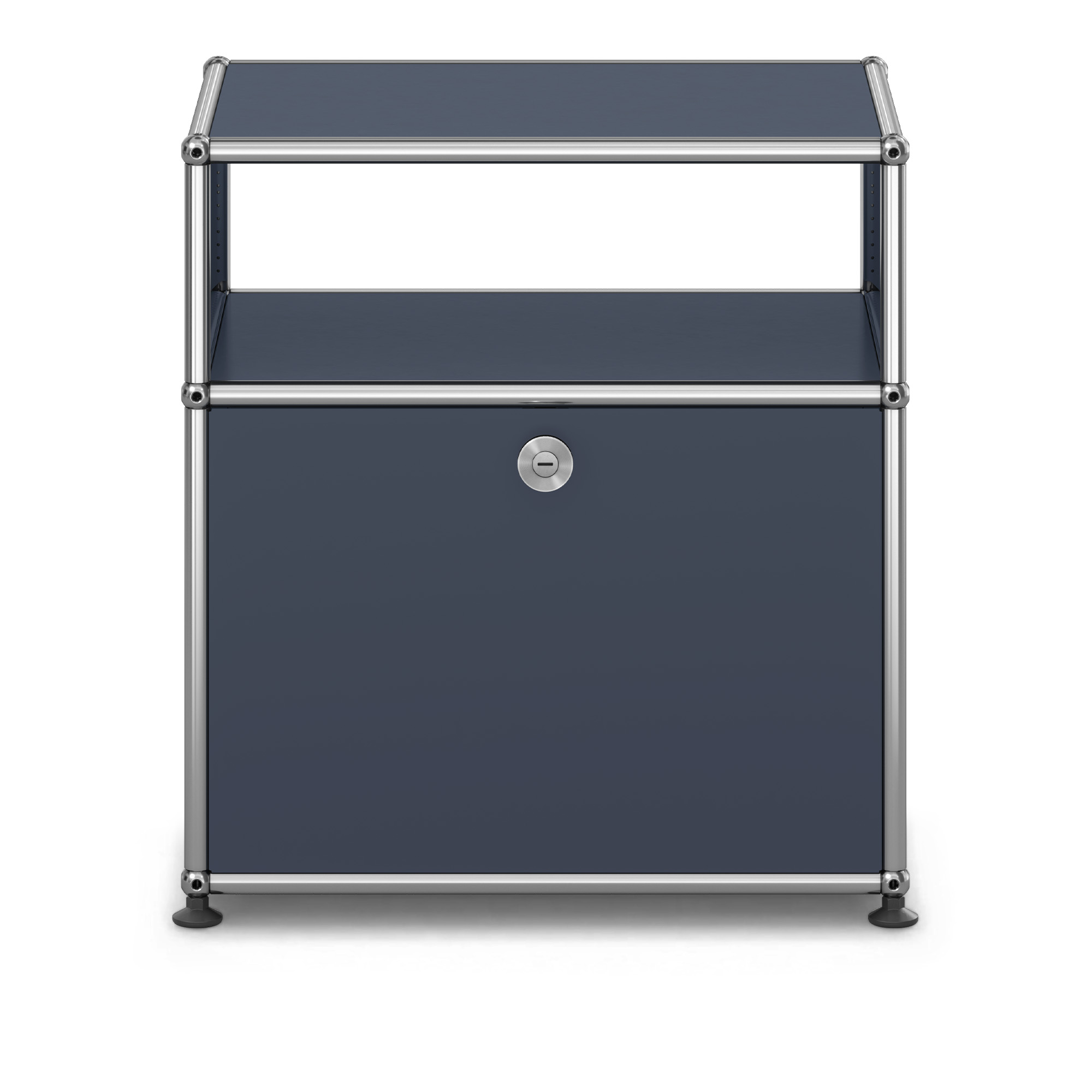 USM - USM Haller Bedside Table M55 Anthracite - Sängbord - Fritz Haller & Paul Schärer - Grå - Metall | Möbler - Bord - Sängbord | Möbelexperten