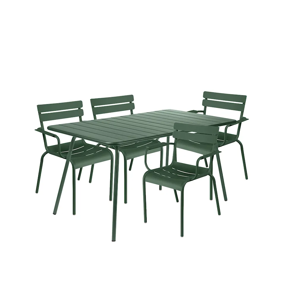 Luxembourg matgrupp bord & 4 karmstolar