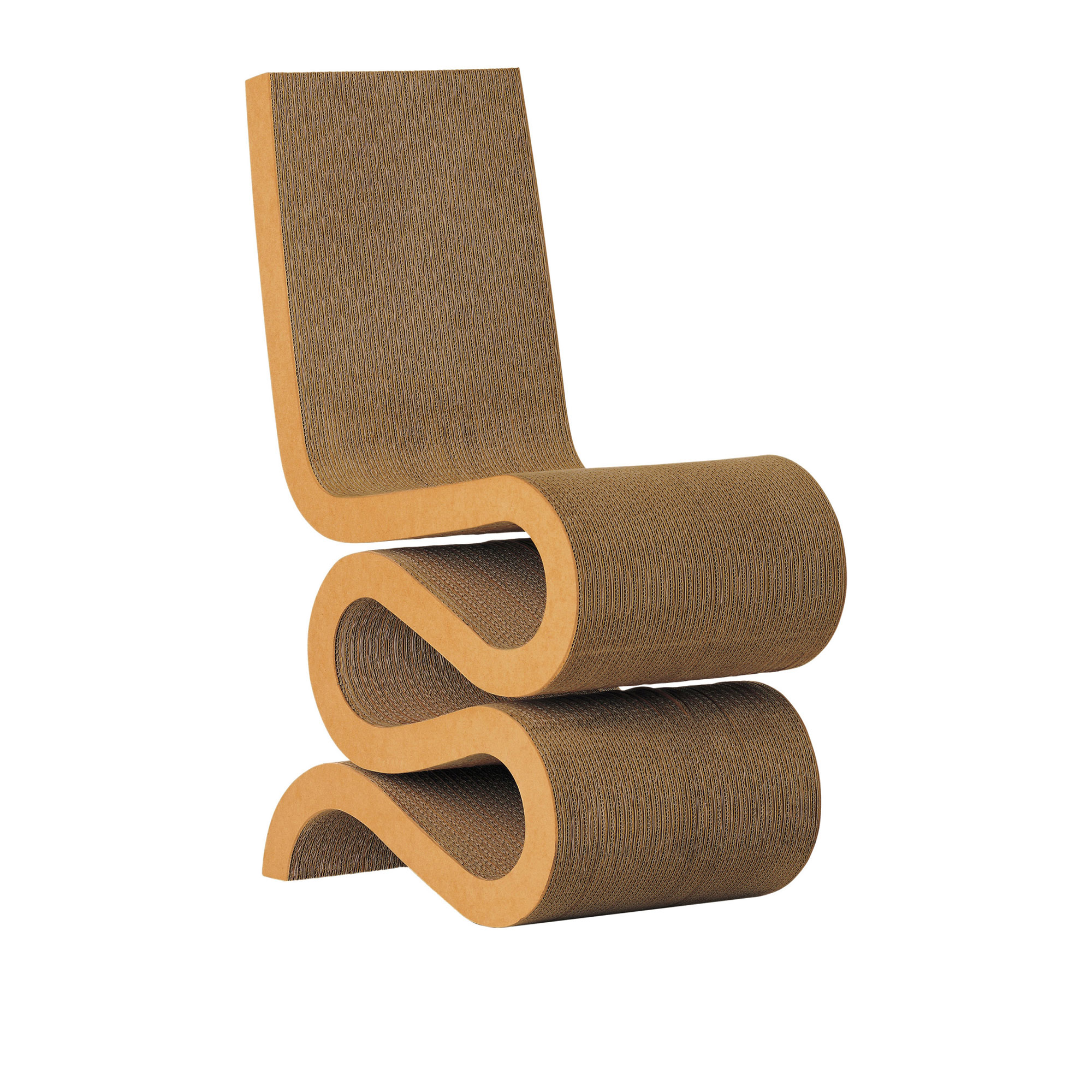 Vitra - Wiggle Side Chair - Matstolar - Frank Gehry - Brun - Naturmaterial/Papper