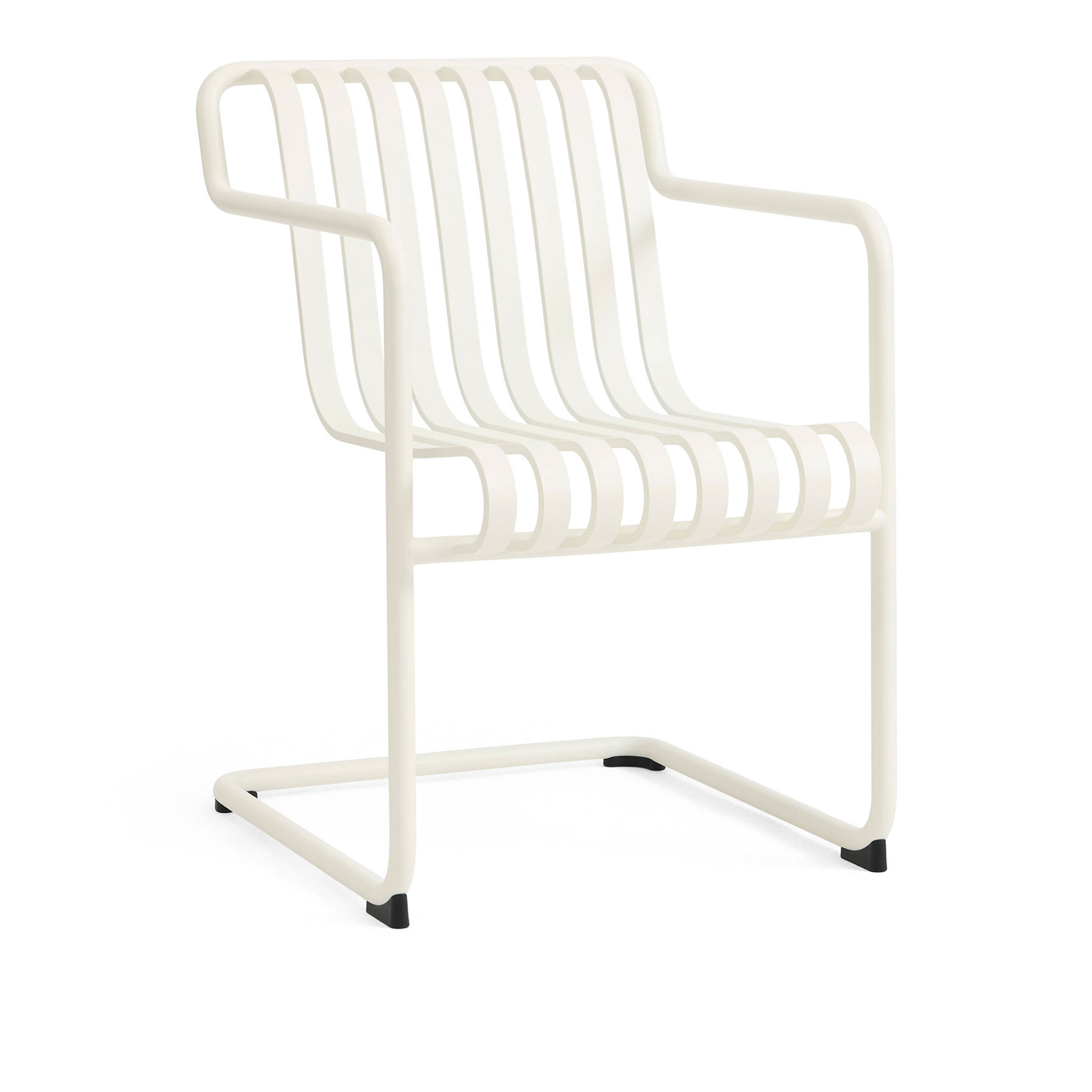 HAY - Palissade Cantilever Dining Armchair Cream White - Matstolar utomhus - Ronan & Erwan Bouroullec - Metall | Utemöbler - Utestolar - Matstolar Utomhus | Möbelexperten