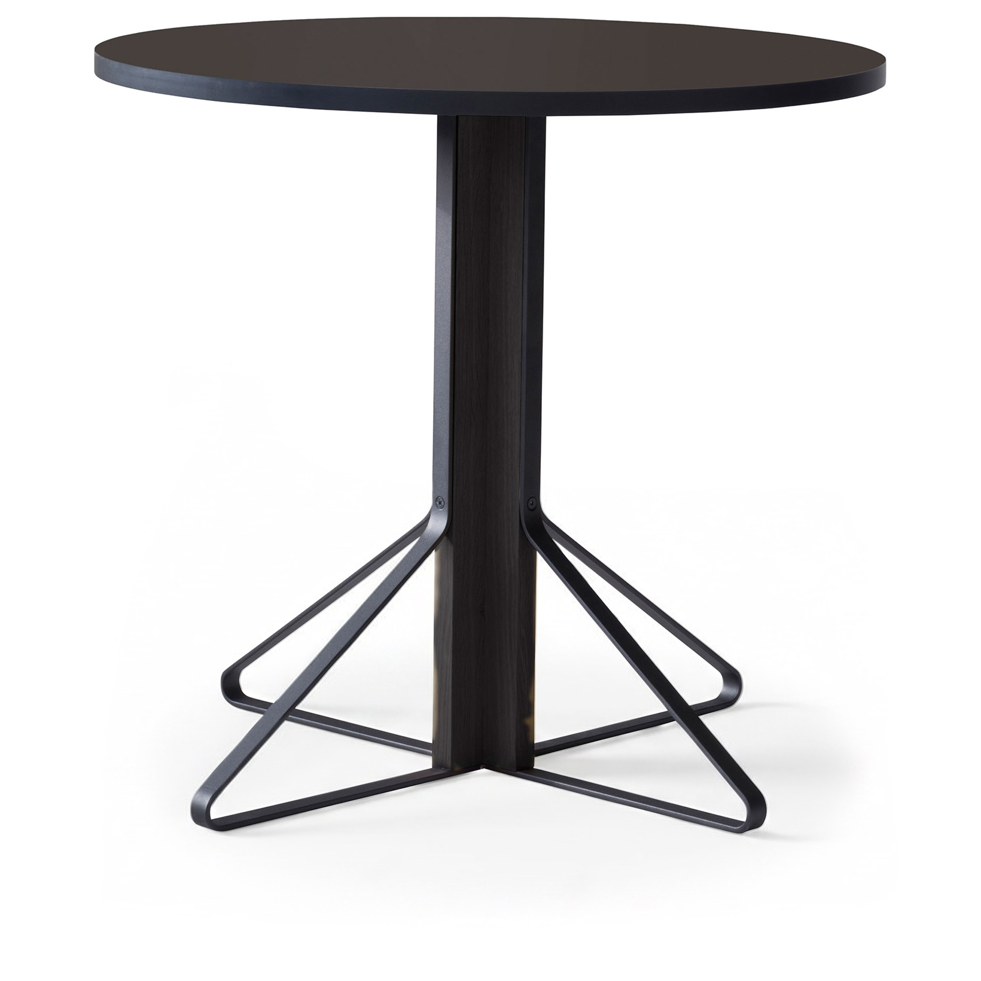 Artek - Kaari Bord Reb 003, Svart linoleum, Svartlackad ek - Matbord - Ronan & Erwan Bouroullec - Svart - Metall/Tr&auml;