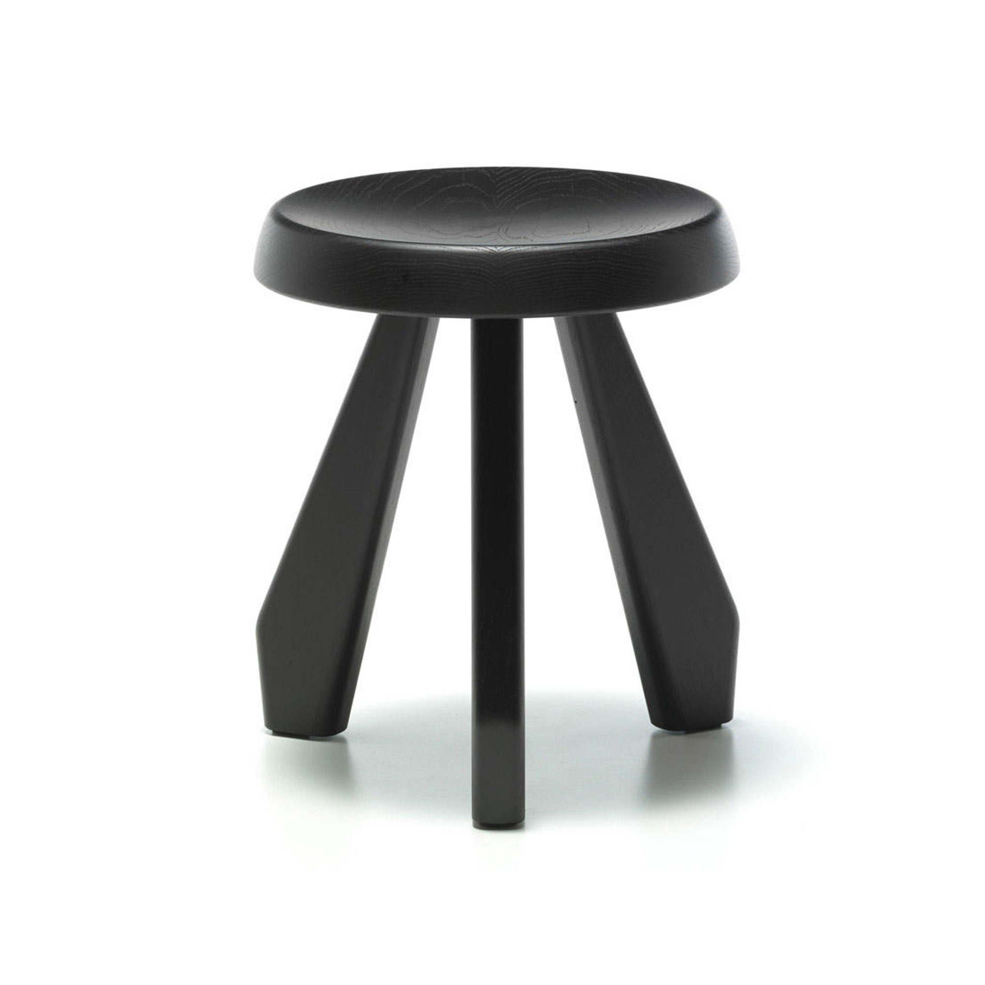 Cassina - Tabouret Méribel / Black Stained Oak - Sittpallar - designer_charlotte_perriand - Svart - Trä