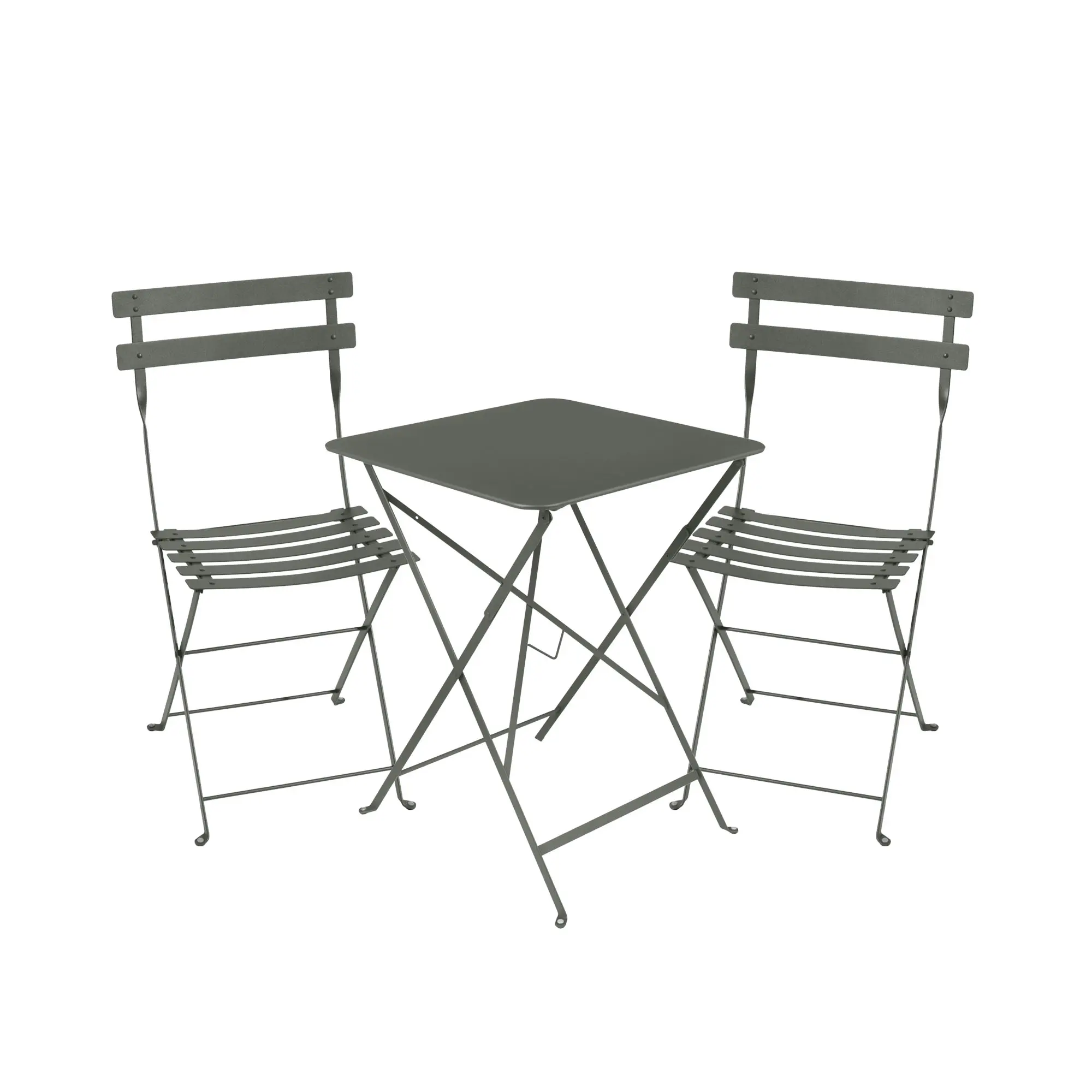 Bistro spisebord 57cm og 2 metallstoler