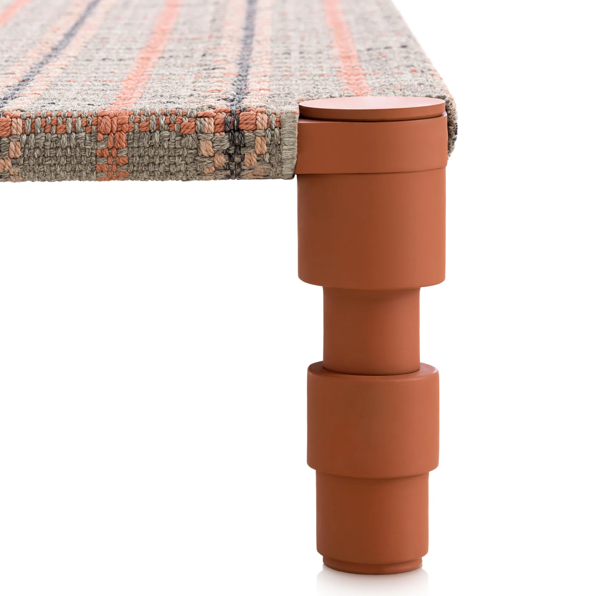 Garden Layers Single Indian Bed - Tartan Terracotta