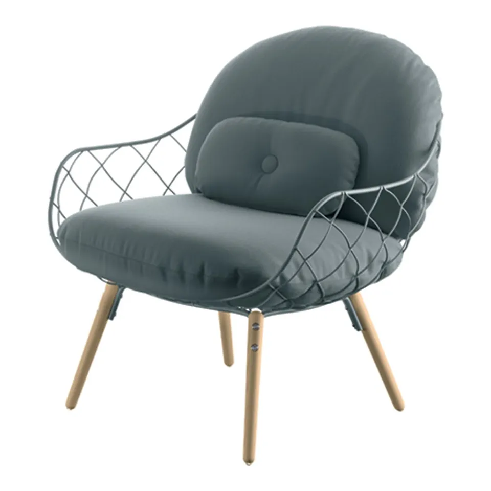 Pina Lowchair Green legs/Green seat/Green cush Steelcut 935