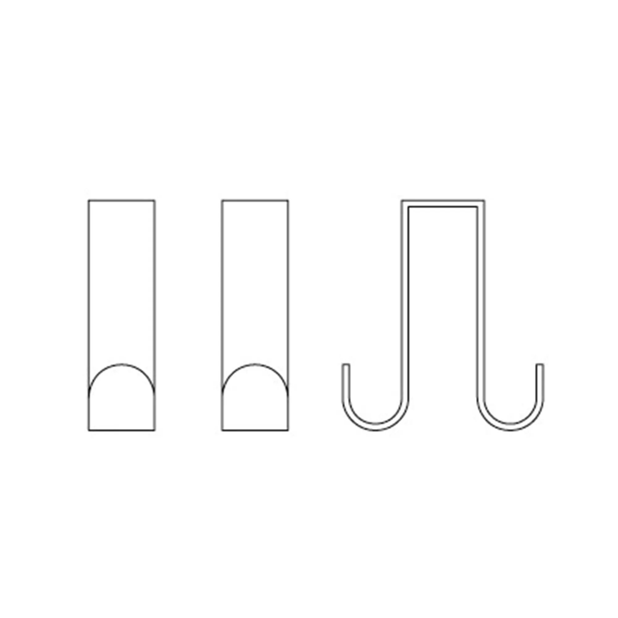 Tati Hooks Brass Set of 2