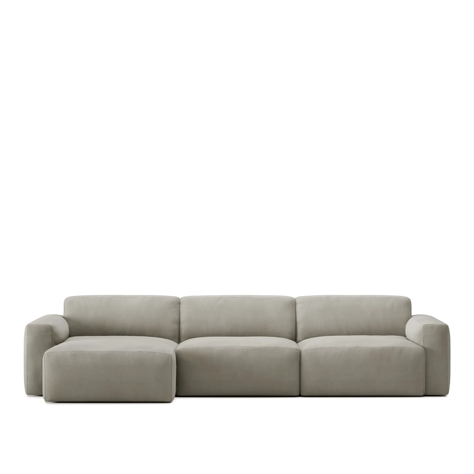 Brick 3-Seater Chaise Lounge Left