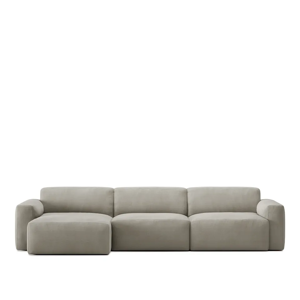 Brick 3-Seater Chaise Lounge Left