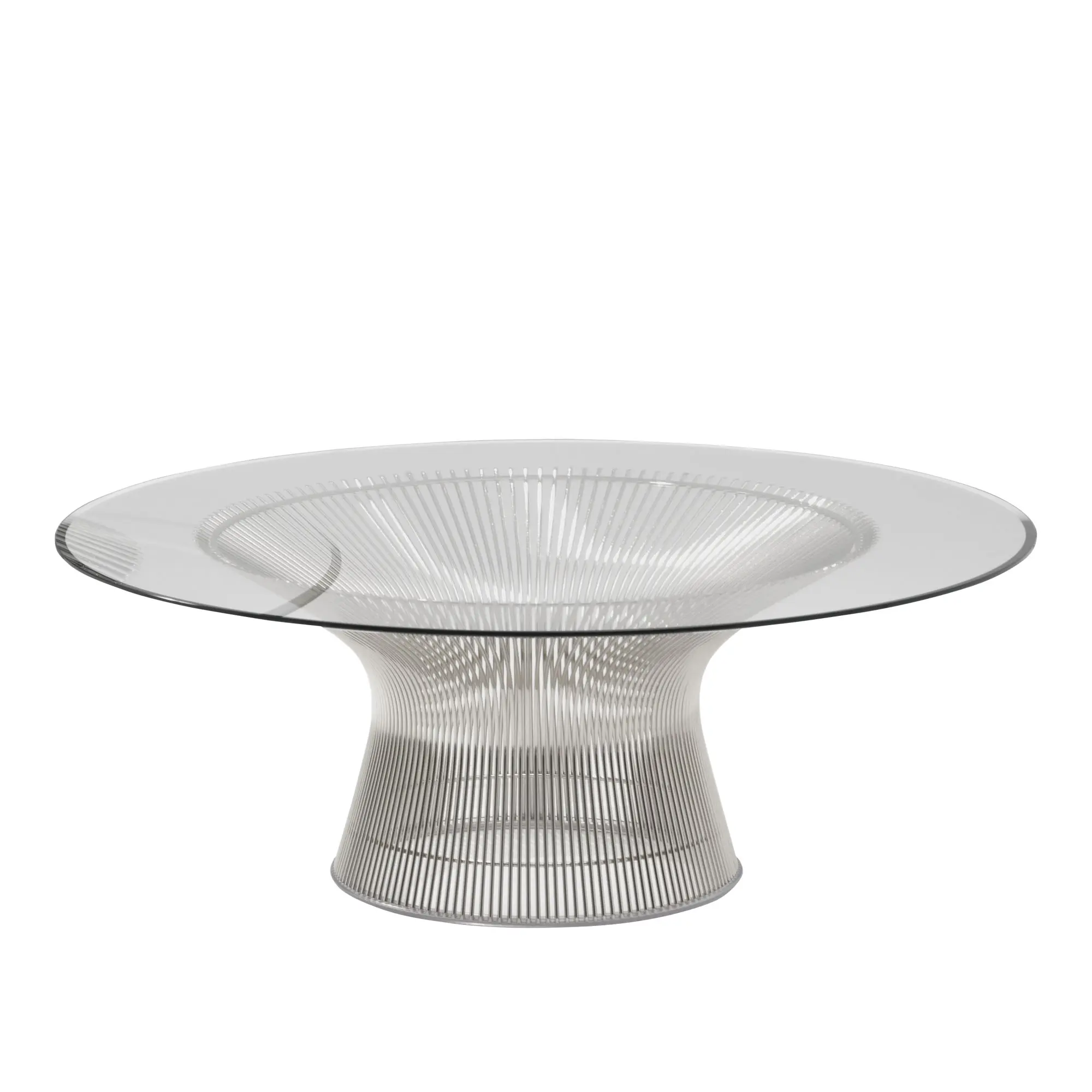 Platner salongbord Ø 107 cm Polert nikkel