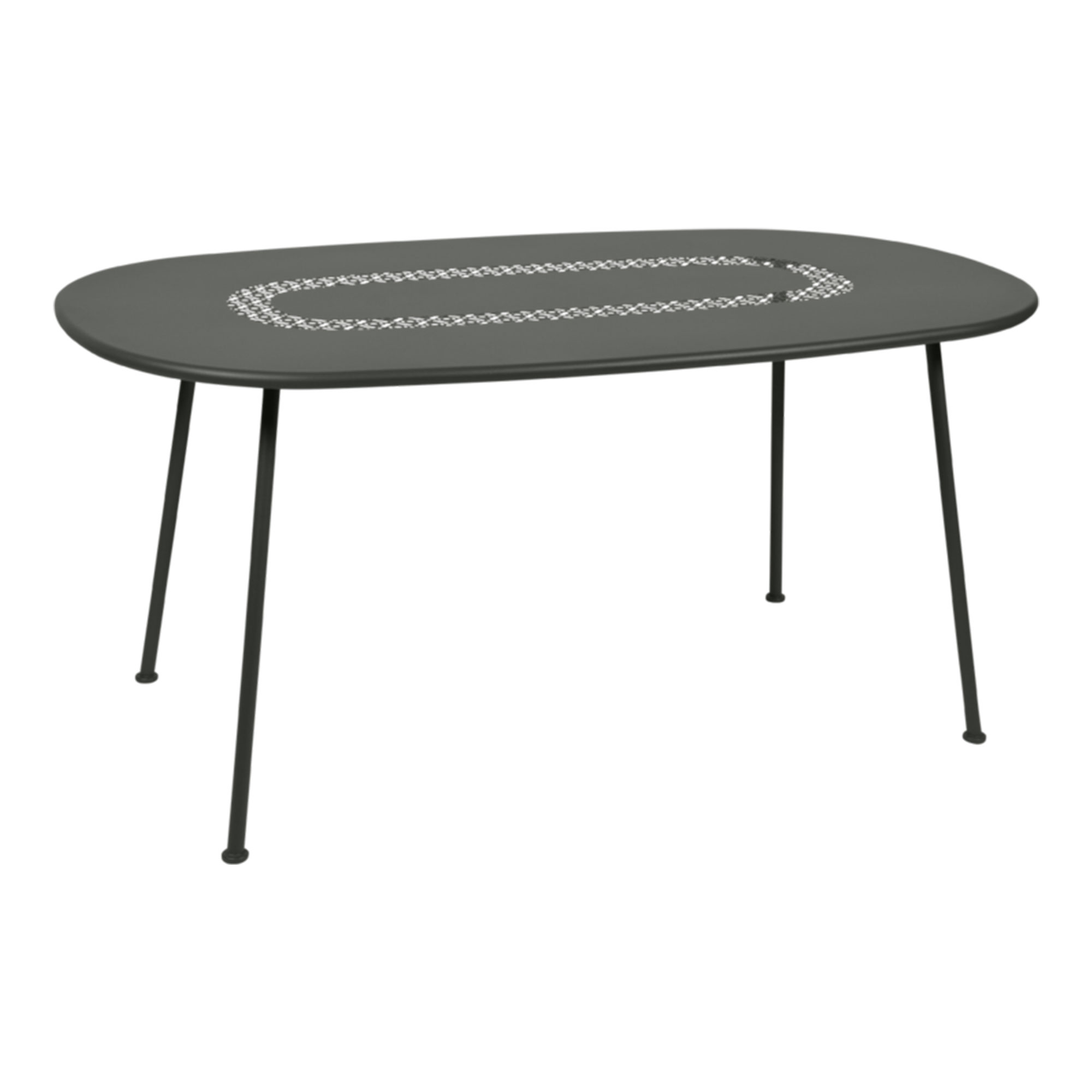 Fermob - Lorette Oval Table 160x90 cm Rosemary 48 - Matbord utomhus - Frédéric Sofia - Grön - Metall