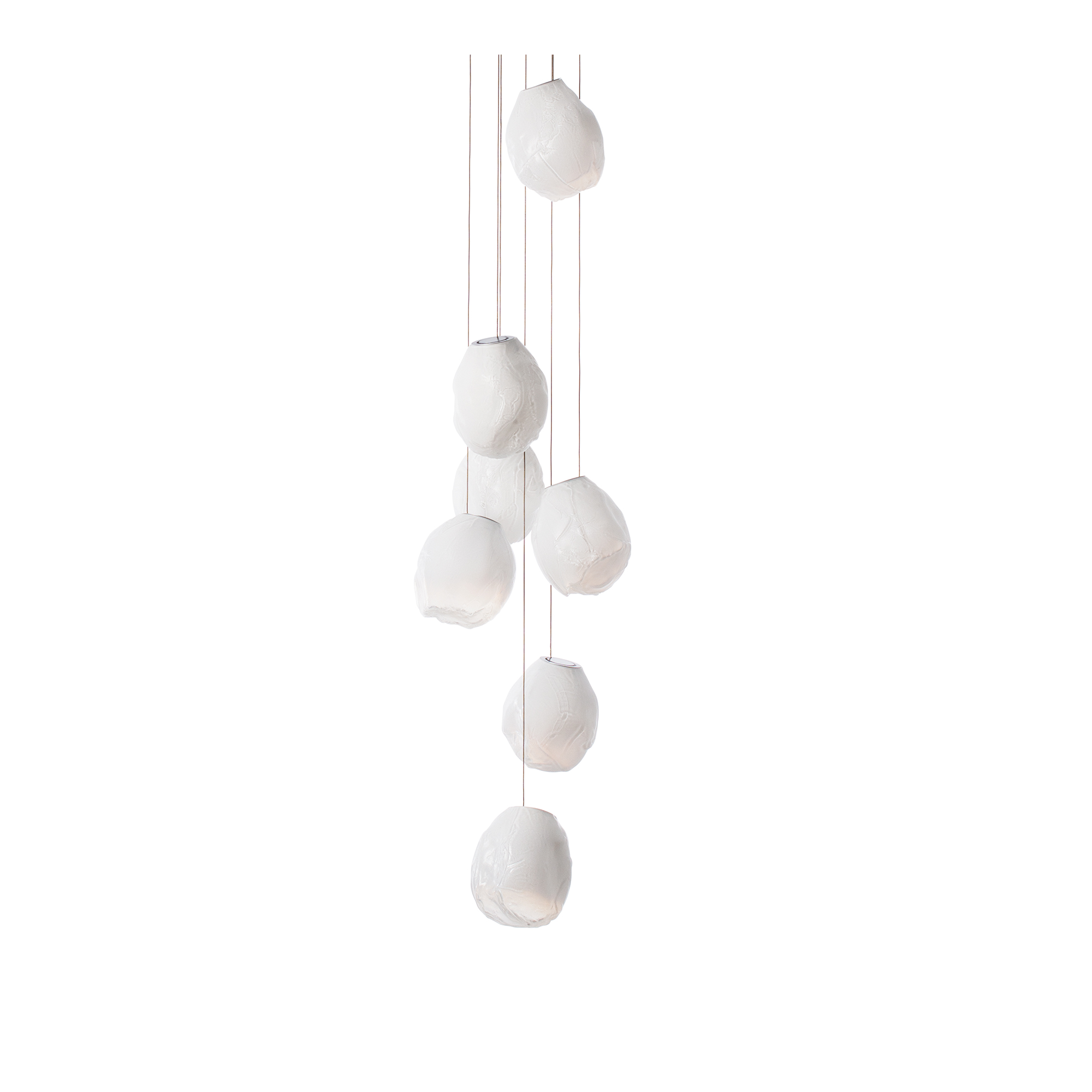 Bocci - 73.7V Pendant Opaque White 1, White Canopy, Dimmable Xenon - Klusterlampor - Omer Arbel - Vit