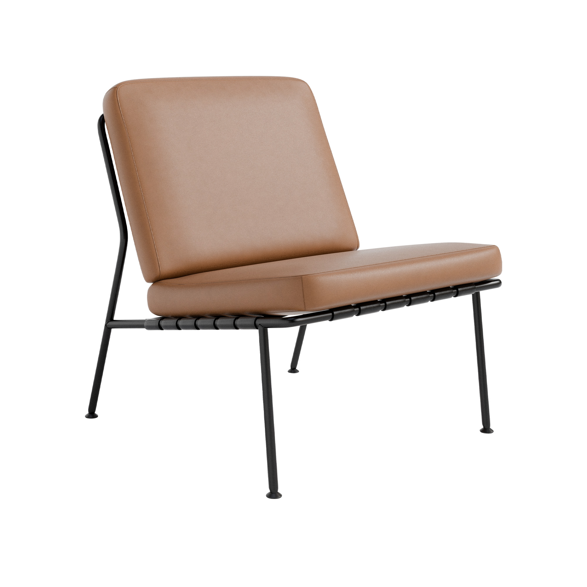 DUX - Domus Chair Steel - Läder Elmosoft 43054 - Fåtöljer - Alf Svensson - Svart - Läder/Metall/Skum