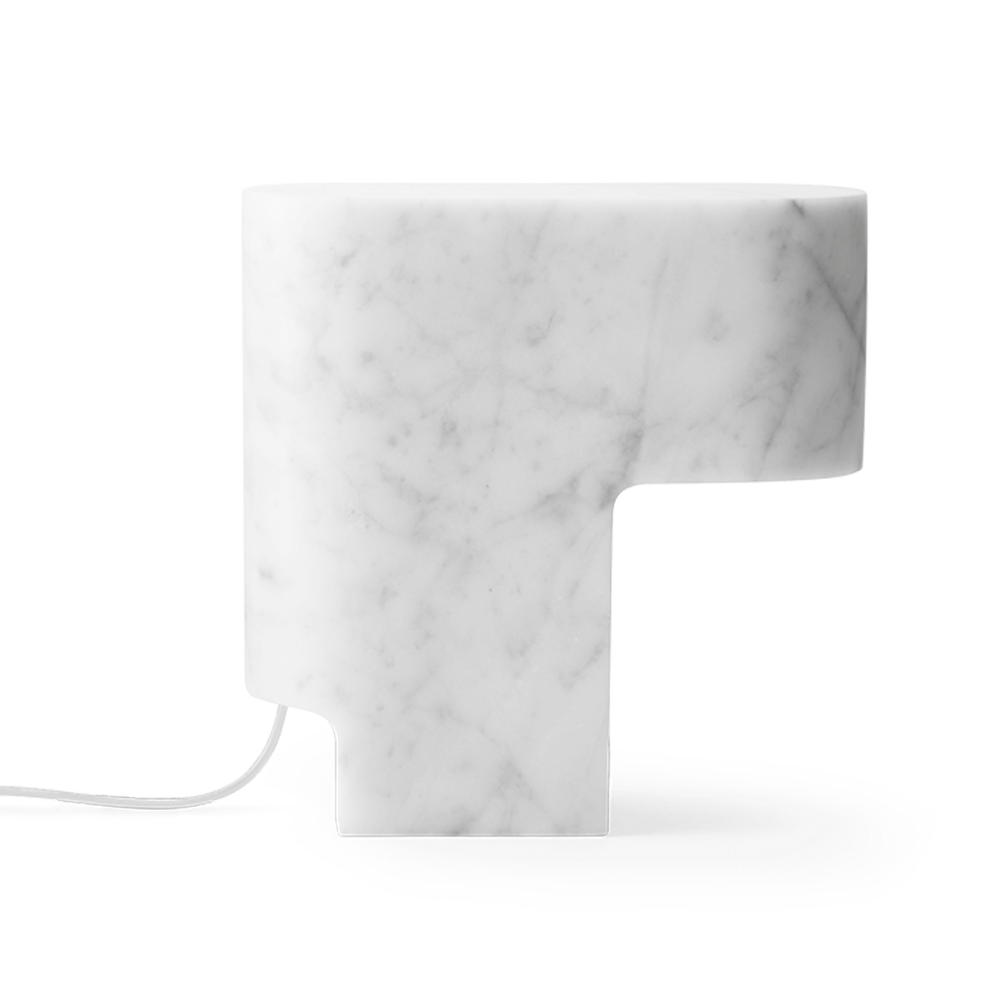 Wastberg+ - Pawson W223 bordslampa marmor - Bordslampor - Vit - Naturmaterial