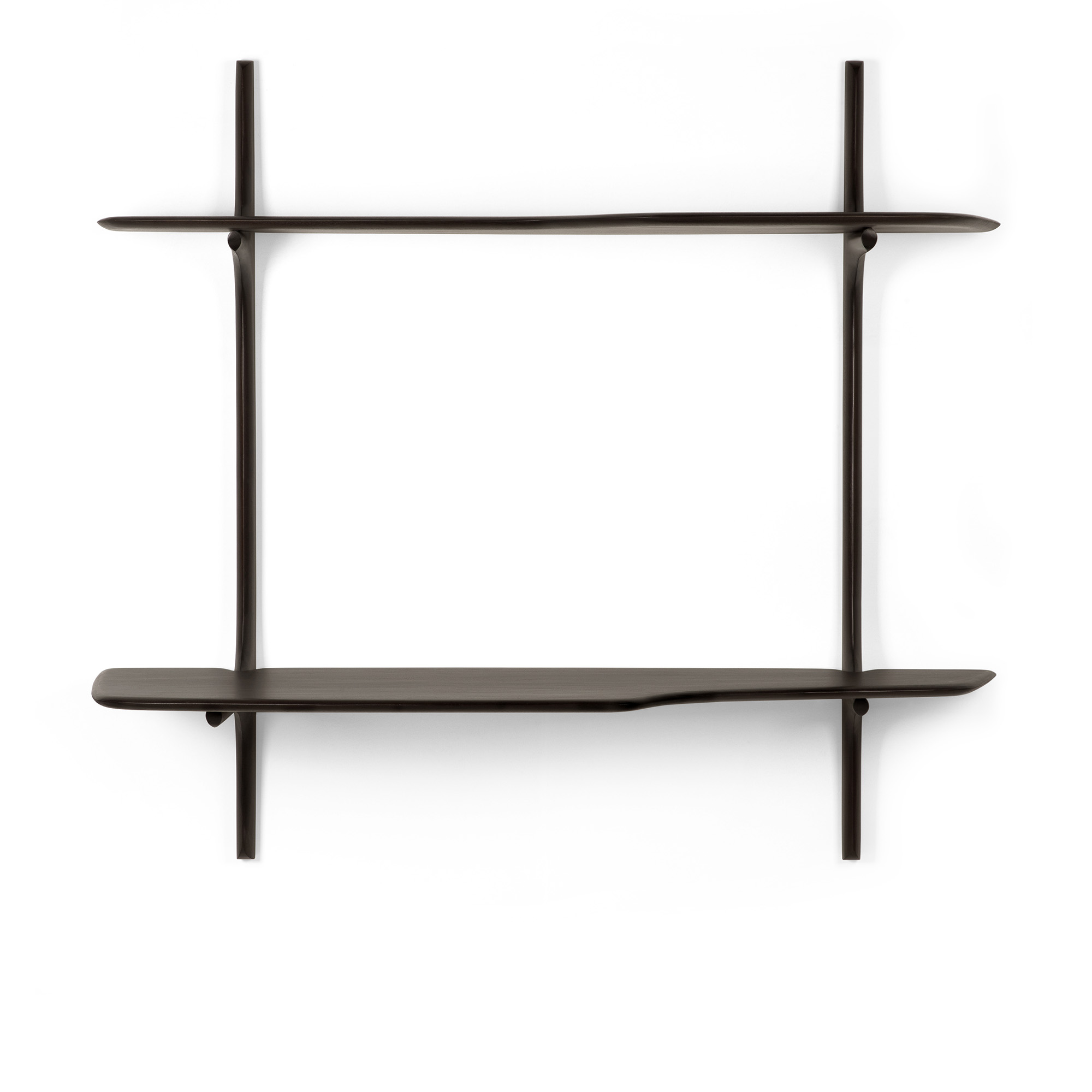 ethnicraft - pi wall mounted desk - varnished mahogany - dark brown 140/48/126 - skrivbord - brun - trä