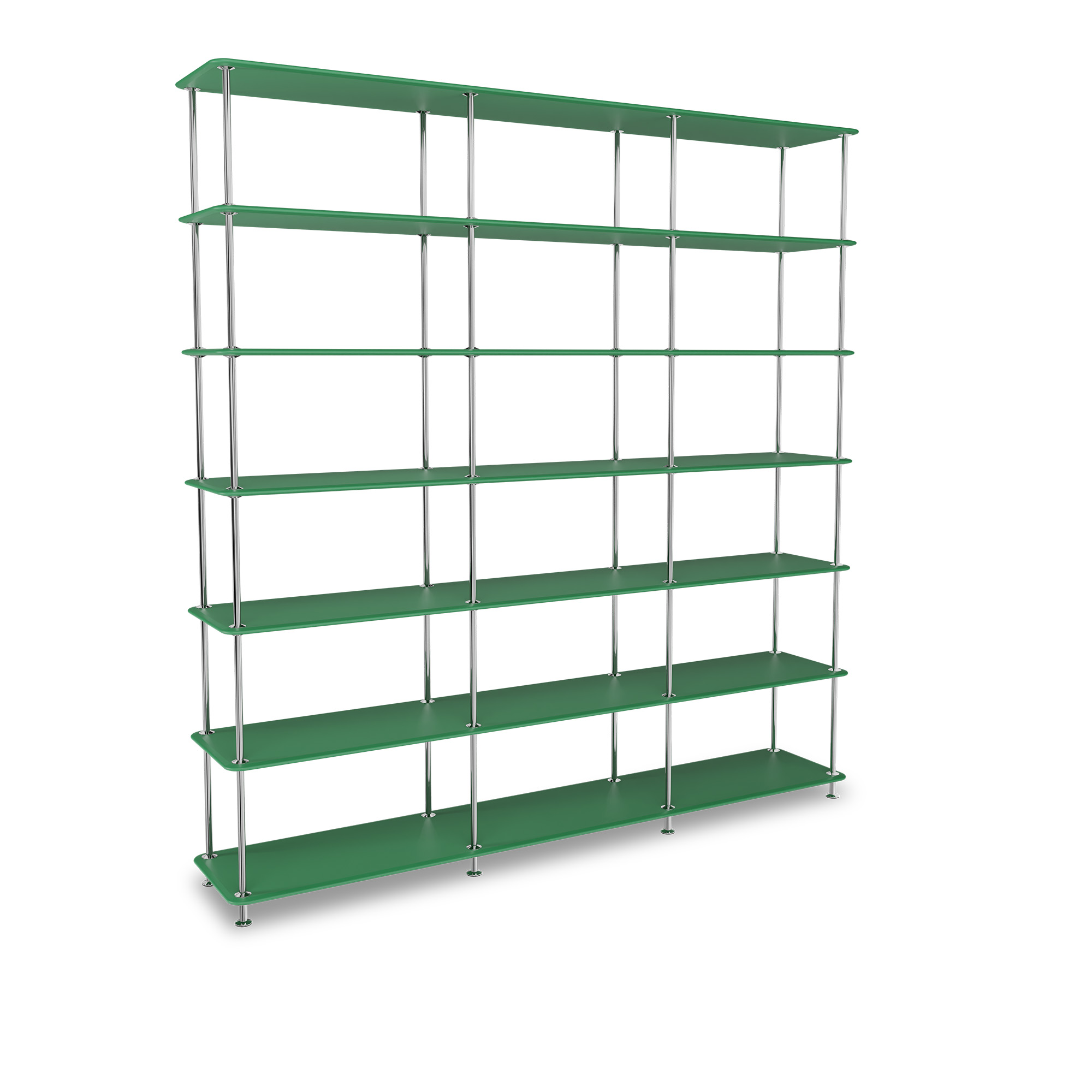 montana - montana free 666000 232-parsleystructure 44c-chrome - hyllor & hyllsystem - jakob wagner - grön - metall/trä