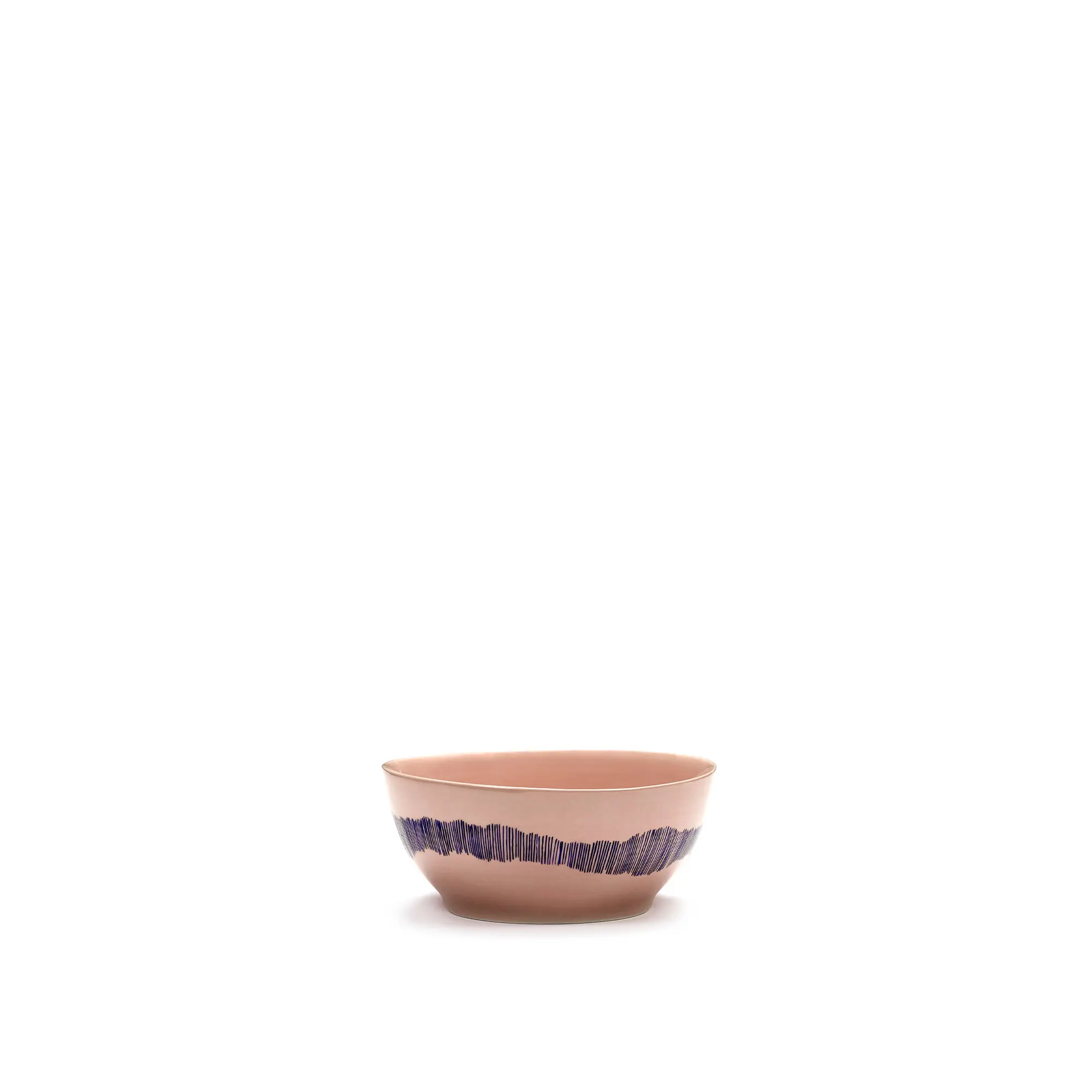 Feast Bowl - Delicious Pink Swirl-Stripes Blue