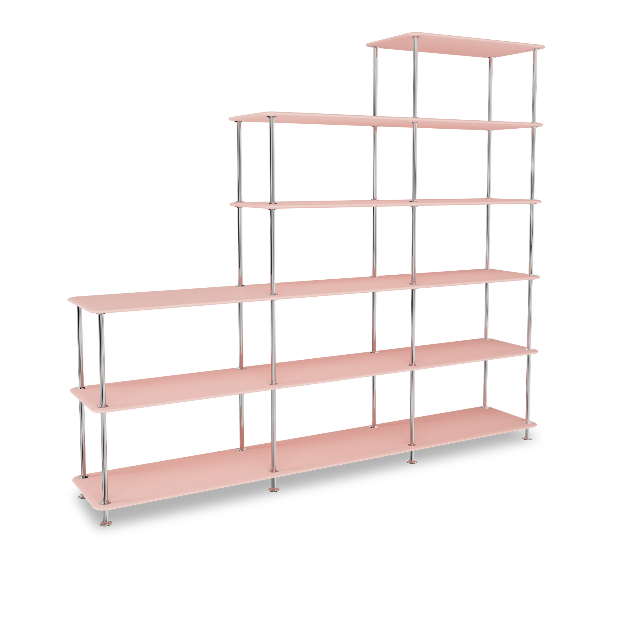 montana - montana free 542000 167-ruby 44c-chrome - hyllor & hyllsystem - jakob wagner - röd - metall/trä