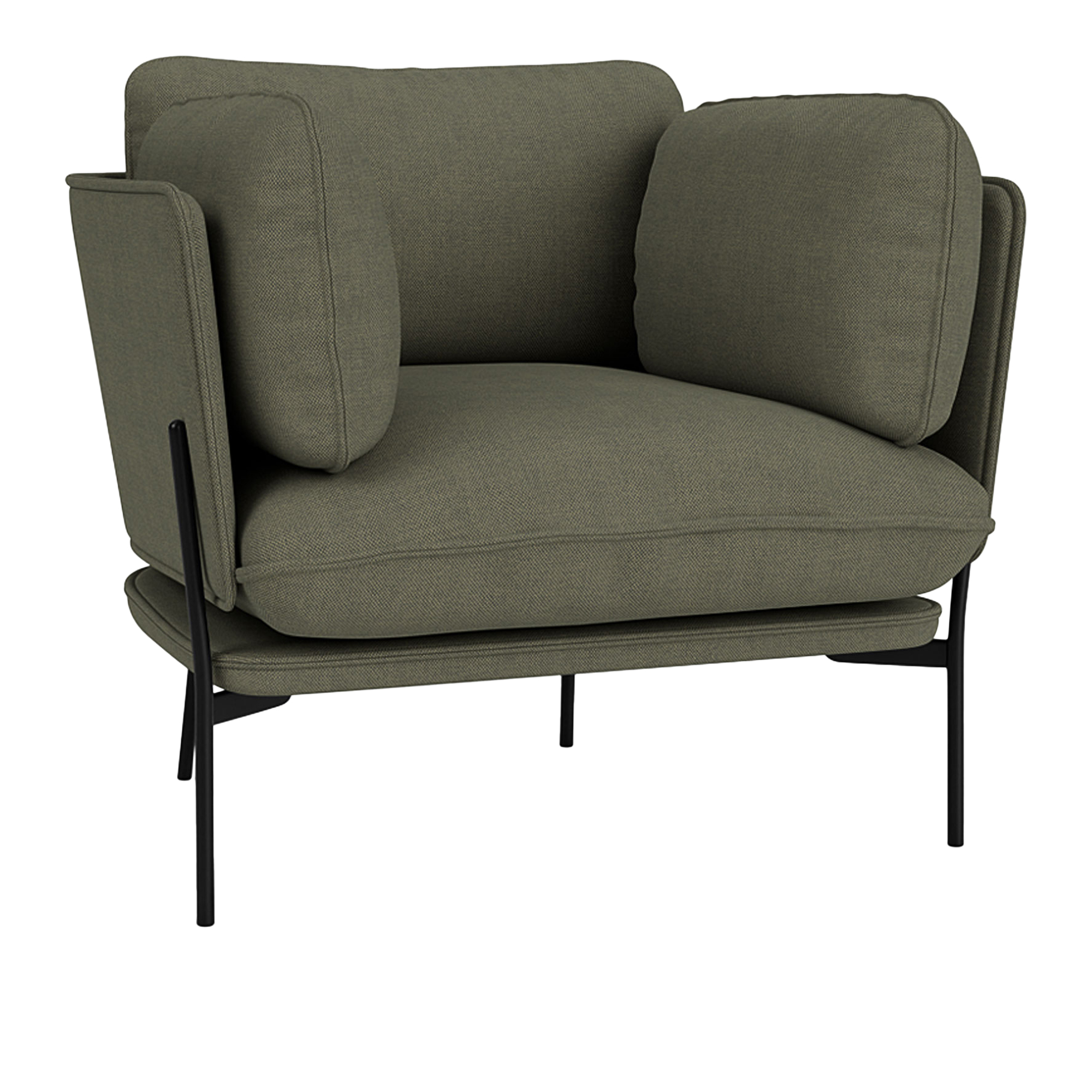 &Tradition - Cloud LN1 - Warm Black - Fabric cat.2 - Fiord 961 - Fåtöljer - Luca Nichetto - MDF/Metall