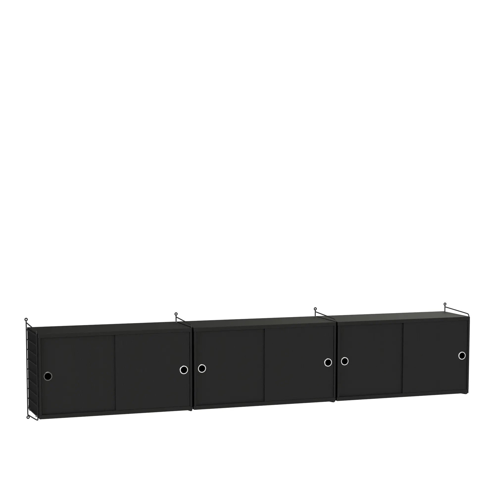 Stue hyllesystem D svart/svart