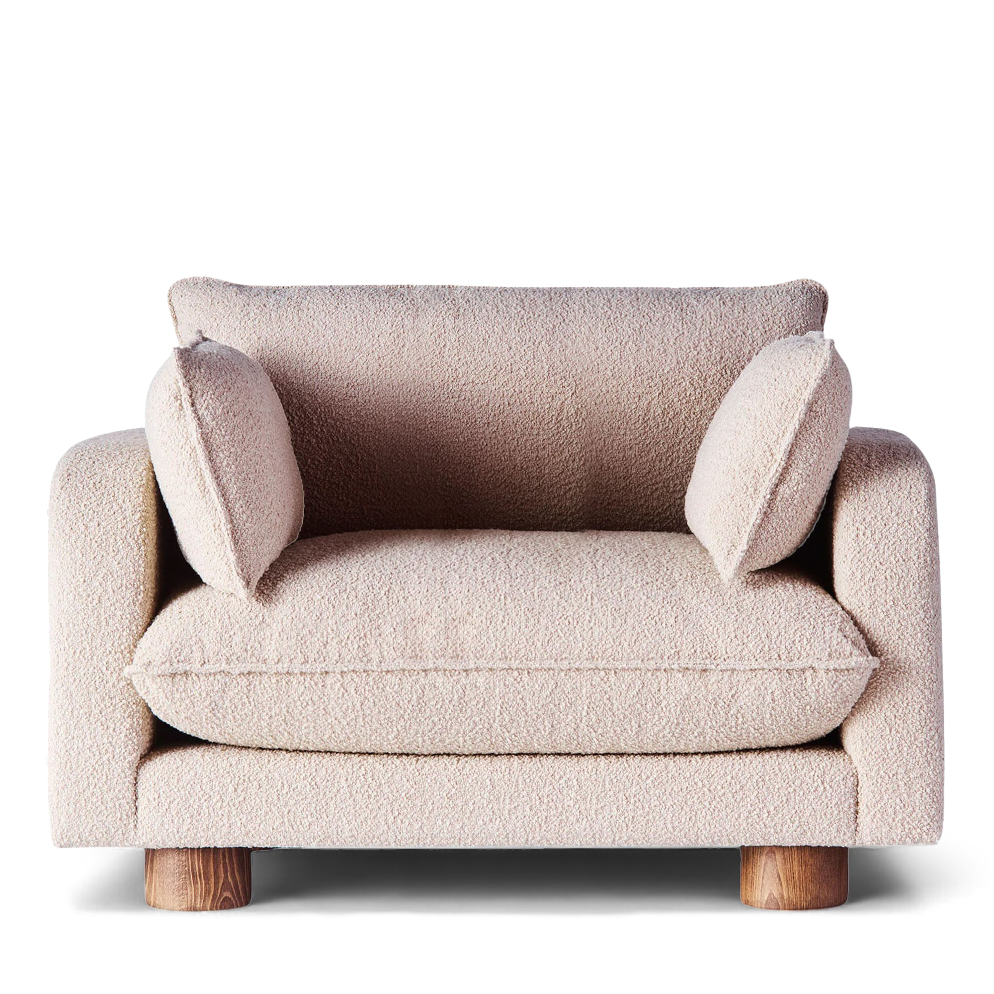 dusty deco - miles loveseat boucle - fåtöljer - mer arkitekter - beige