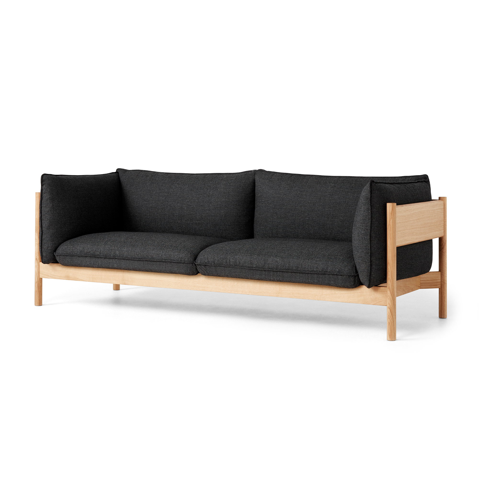 HAY - Arbour Eco 3 Seater Re-wool 198 / Oiled Waxed Oak - Soffor - designer_andreas_engesvik,Daniel Rybakken