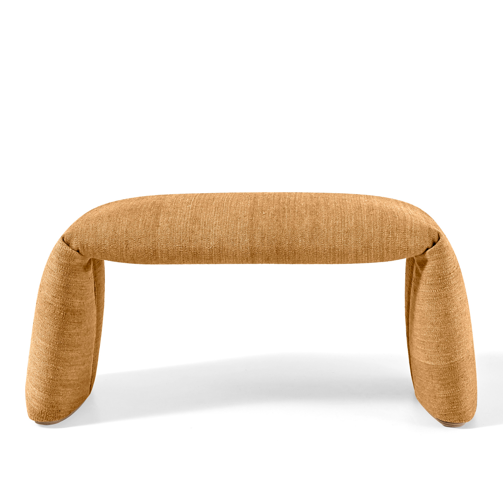 Nanimarquina - Folded Colors, Caramel, Medium 97x45x45 - Sittpuffar - Nani Marquina - Orange - Ull