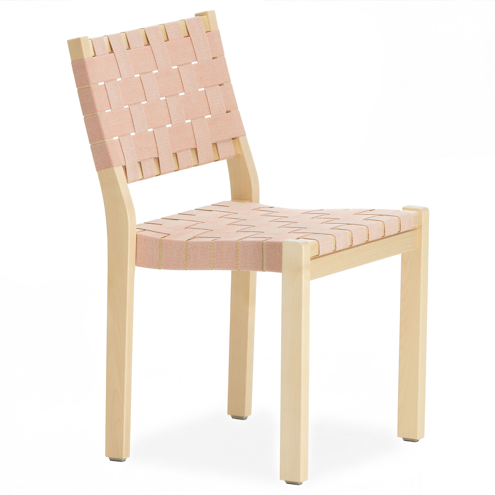 Artek - Chair 611 Bj&ouml;rk/Natural Red - Matstolar - Alvar Aalto - Rosa - Naturmaterial/Tr&auml;