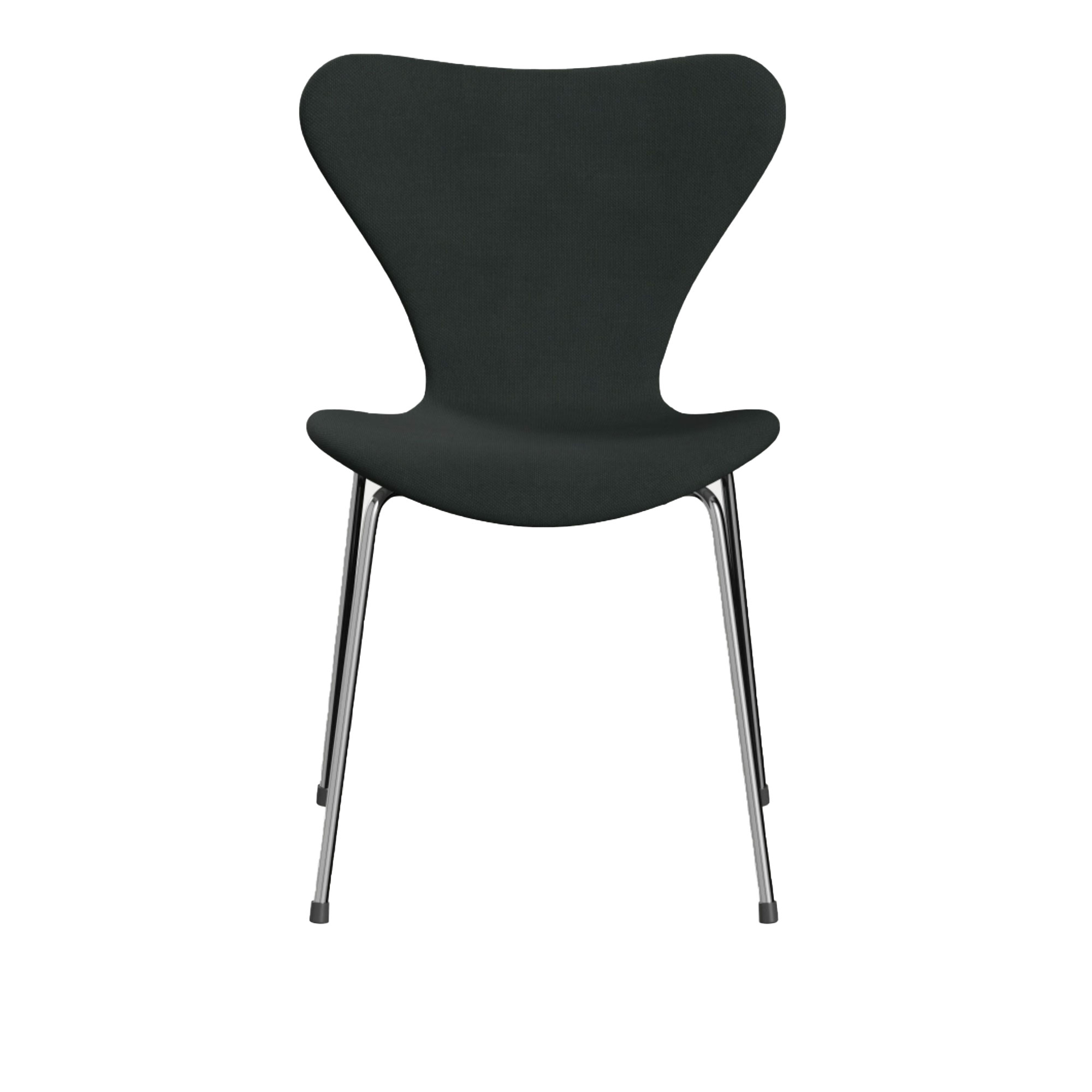 Fritz Hansen - 3107 Sjuan - Helklädd, Tyg, Steelcut 180 - Matstolar - designer_arne_jacobsen - Grå - Metall/Trä/Textilmaterial