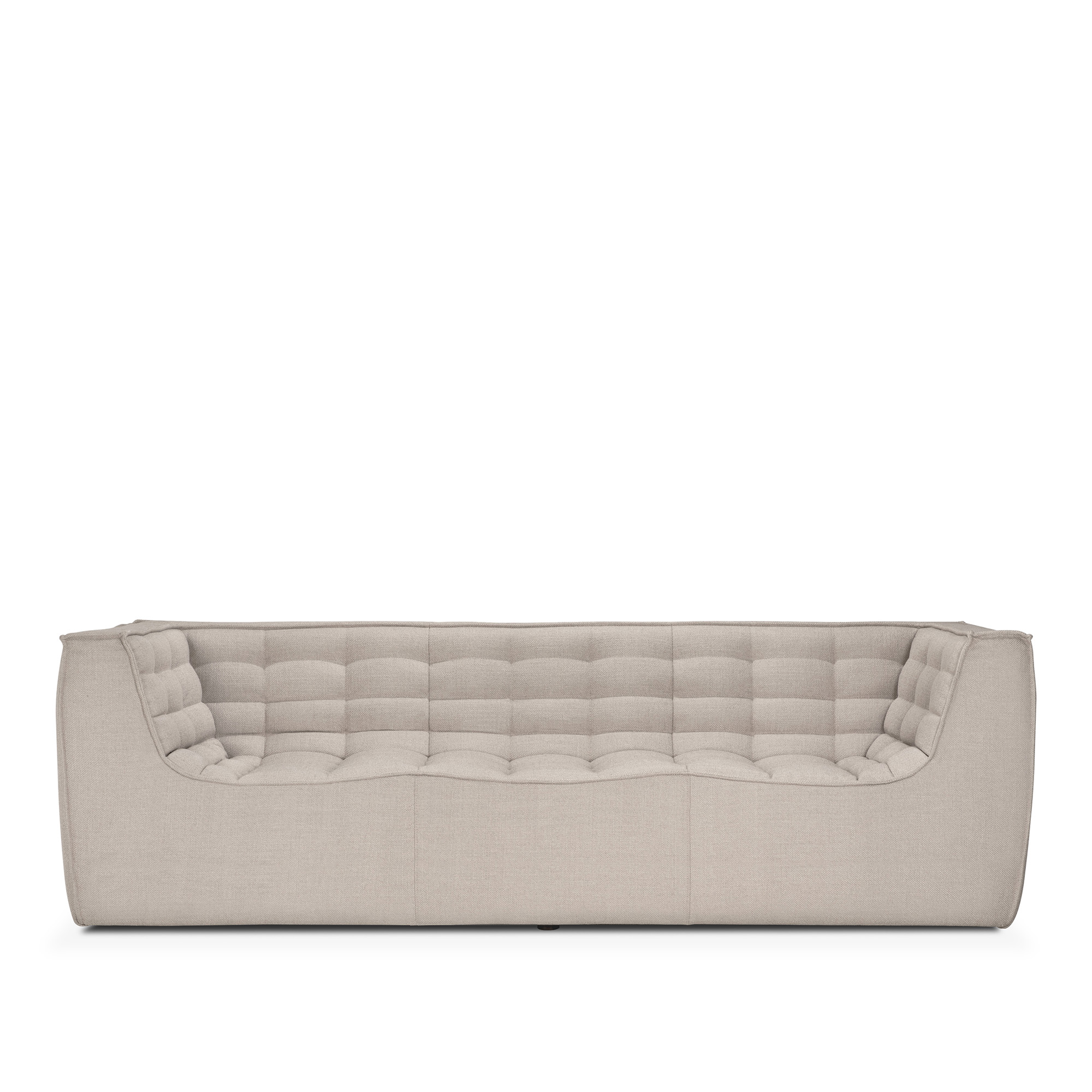 Ethnicraft - N701 sofa - Beige fabric - 3 seater - Soffor - Jacques Deneef - Beige - Textilmaterial