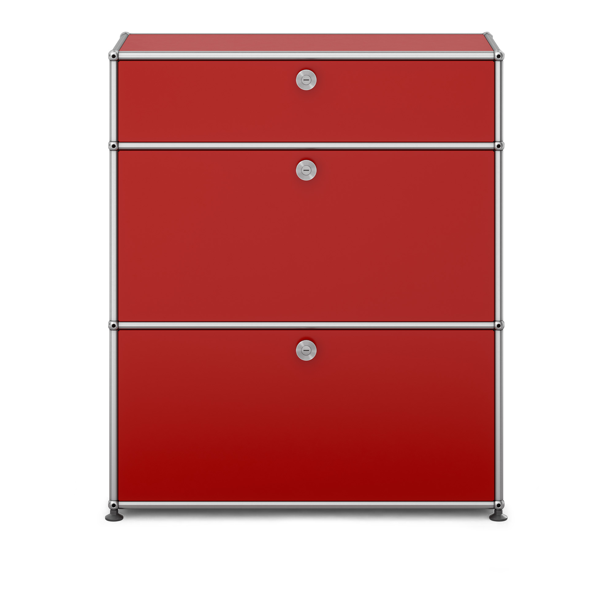 USM - USM Haller Shelf M25 USM Ruby Red - Byråer - Fritz Haller & Paul Schärer - Röd - Metall | Möbler - Förvaring Och Hyllor - Byråer | Möbelexperten