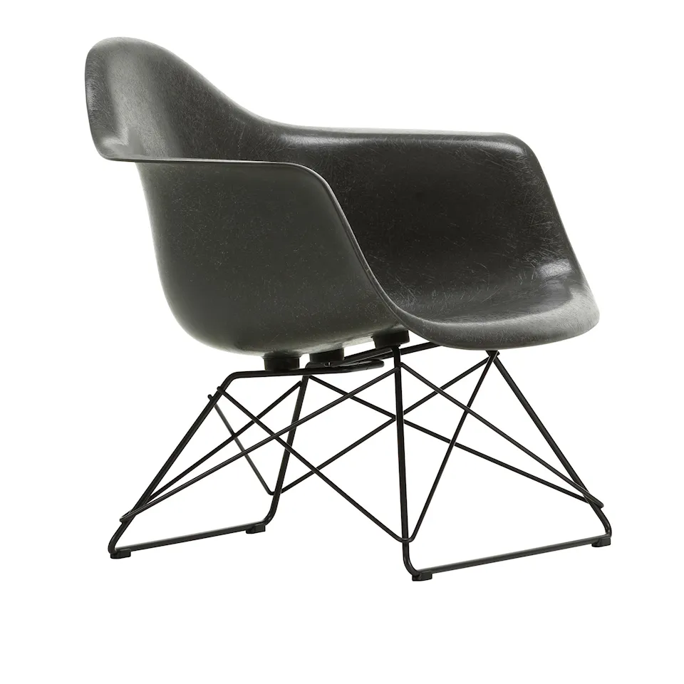 Eames Fiberglass Armchair LAR fåtölj Basic Dark