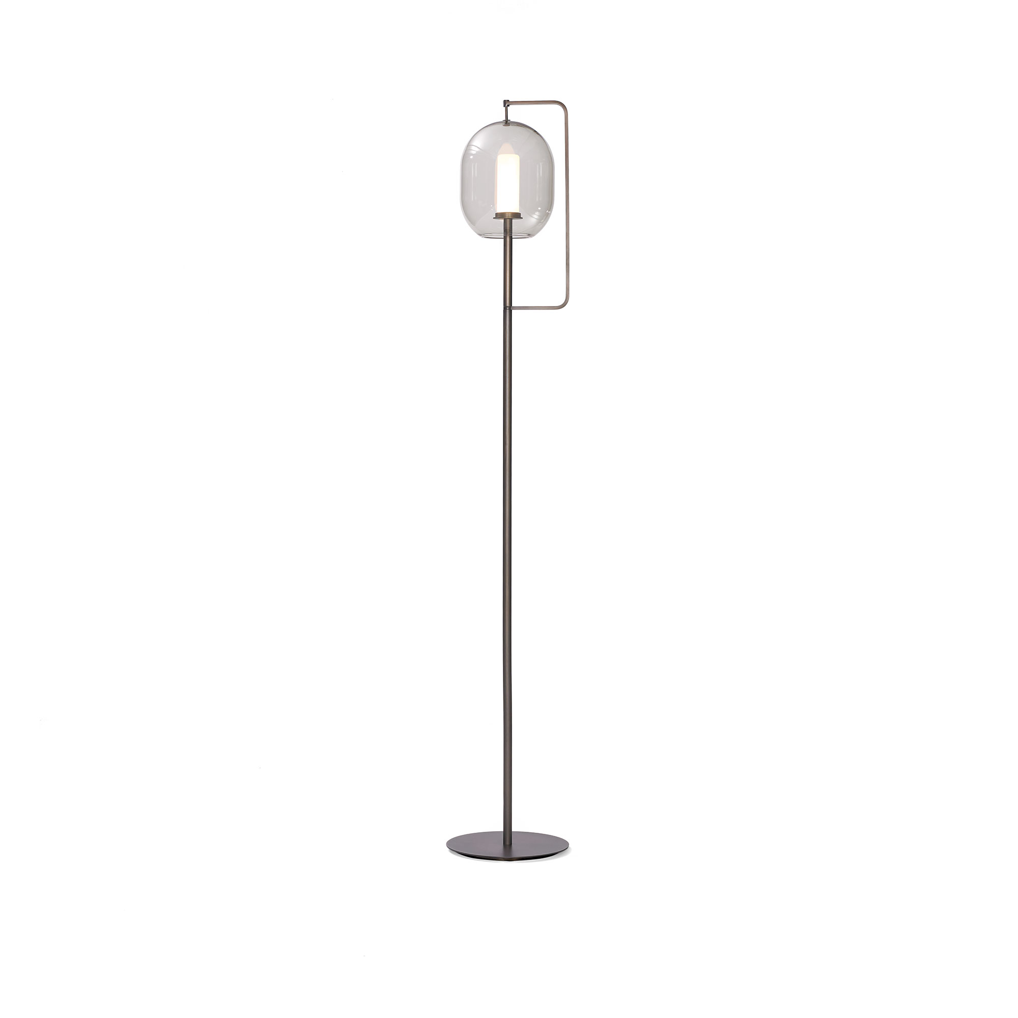 ClassiCon - Lantern Light Floor Lamp Tall, Burnished Brass - Skärmlampor - Neri & Hu - Brun