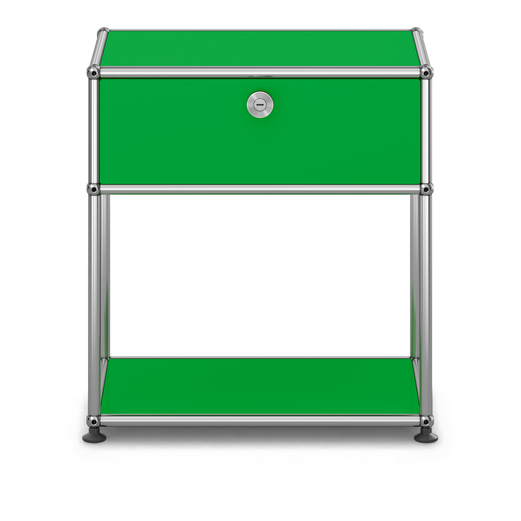 USM - USM Haller Bedside Table M54 USM Green - Sängbord - Fritz Haller & Paul Schärer - Grön - Metall | Möbler - Bord - Sängbord | Möbelexperten