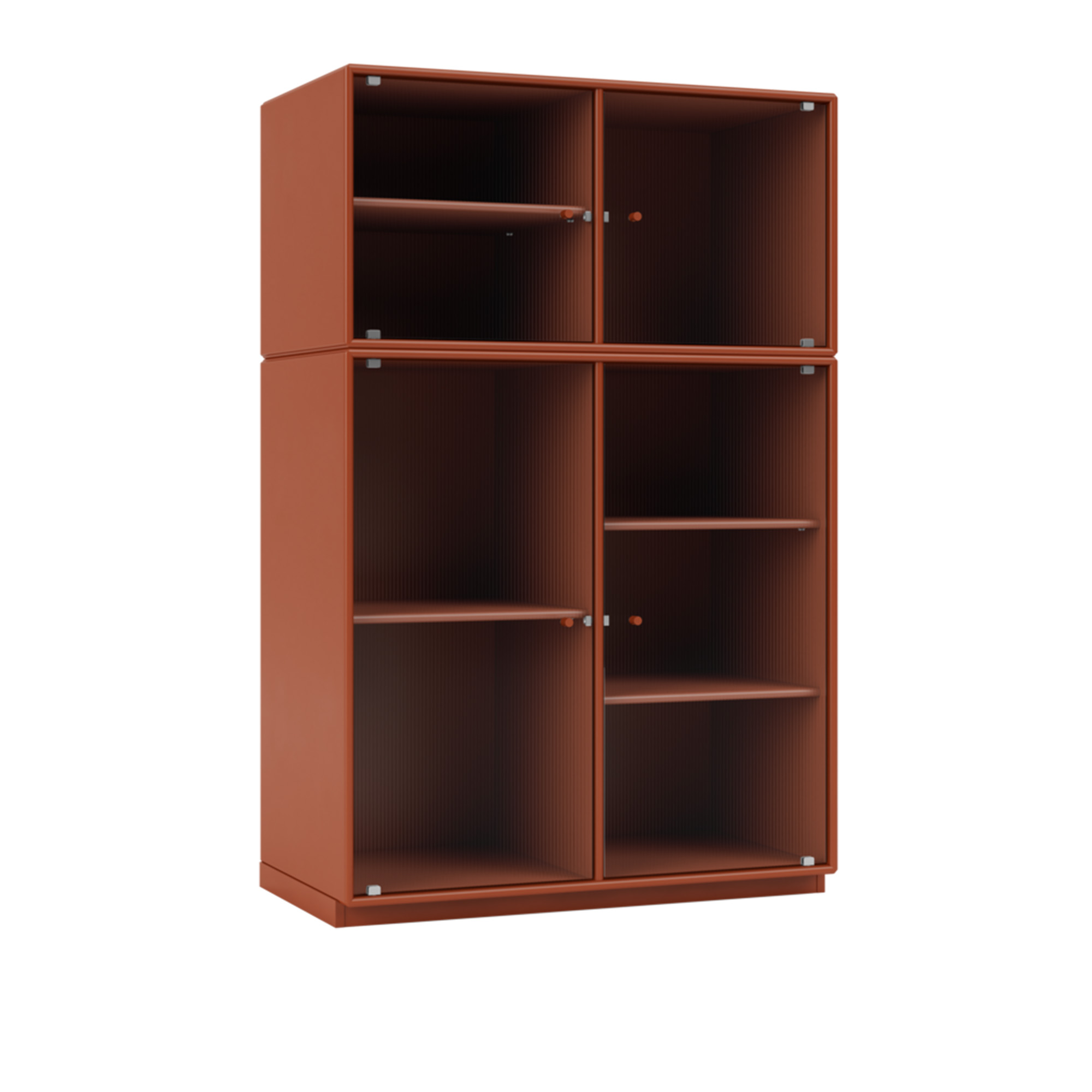 Montana - Ripple Iii – Vitrine Cabinet 162-Hokkaido 06 Plinth 3 cm - Skåp och vitrinskåp - Peter J. Lassen - Röd - Trä | Möbler - Förvaring Och Hyllor - Skåp Och Vitrinskåp | Möbelexperten