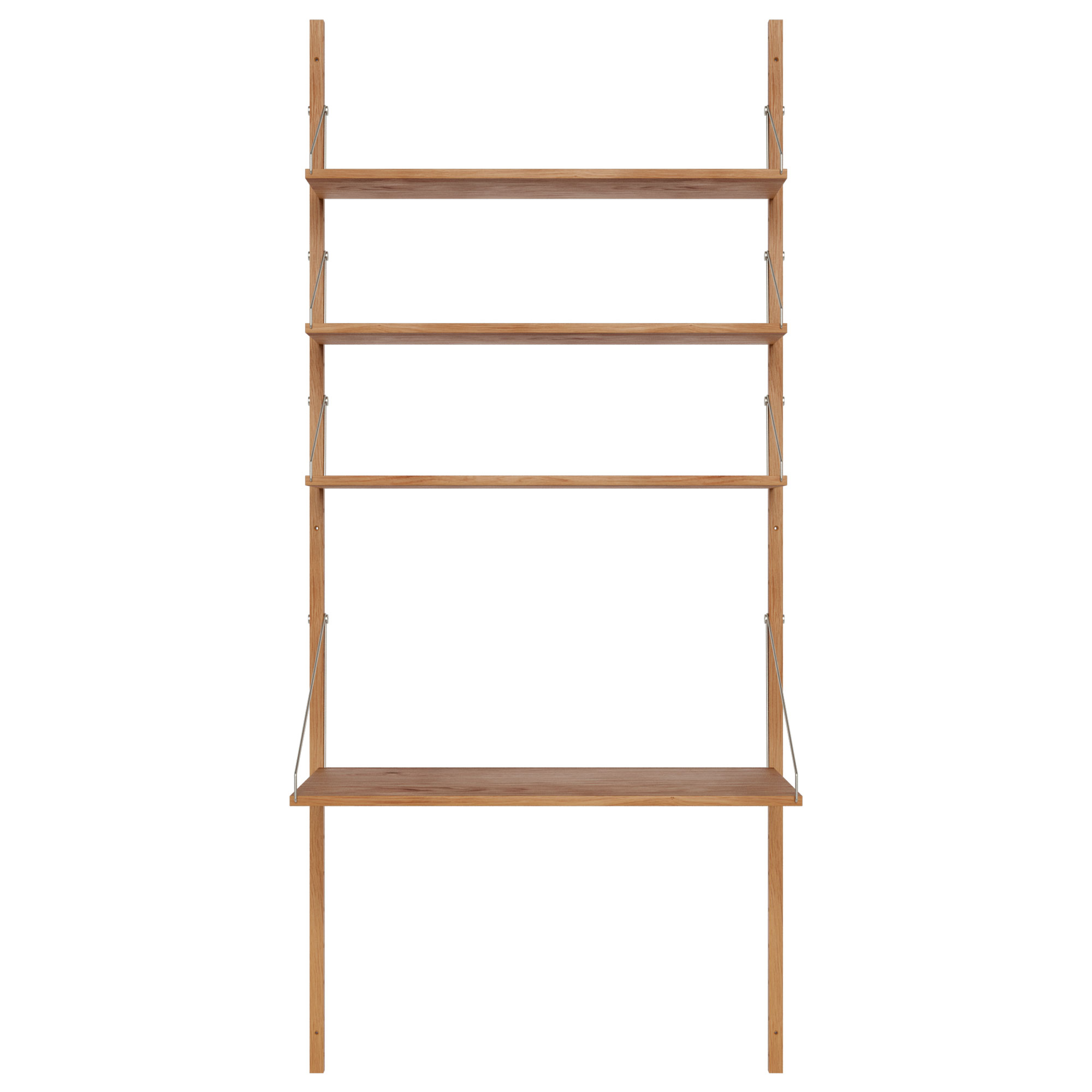 Frama - Shelf Library Desk Section hyllsystem 185/80 natural oak - Hyllor & Hyllsystem - Brun - Tr&auml;