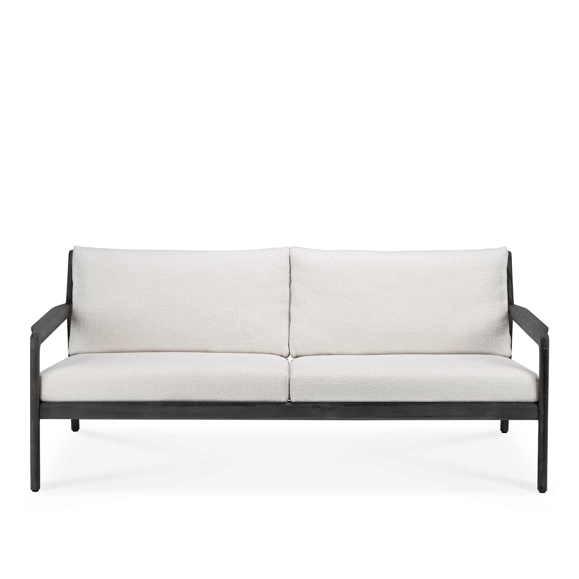 Ethnicraft - Jack Outdoor Sofa - Teak Black/Off White - 2 Seater - Soffor utomhus - Trä/Skum/Plast | Utemöbler - Loungemöbler - Soffor Utomhus | Möbelexperten