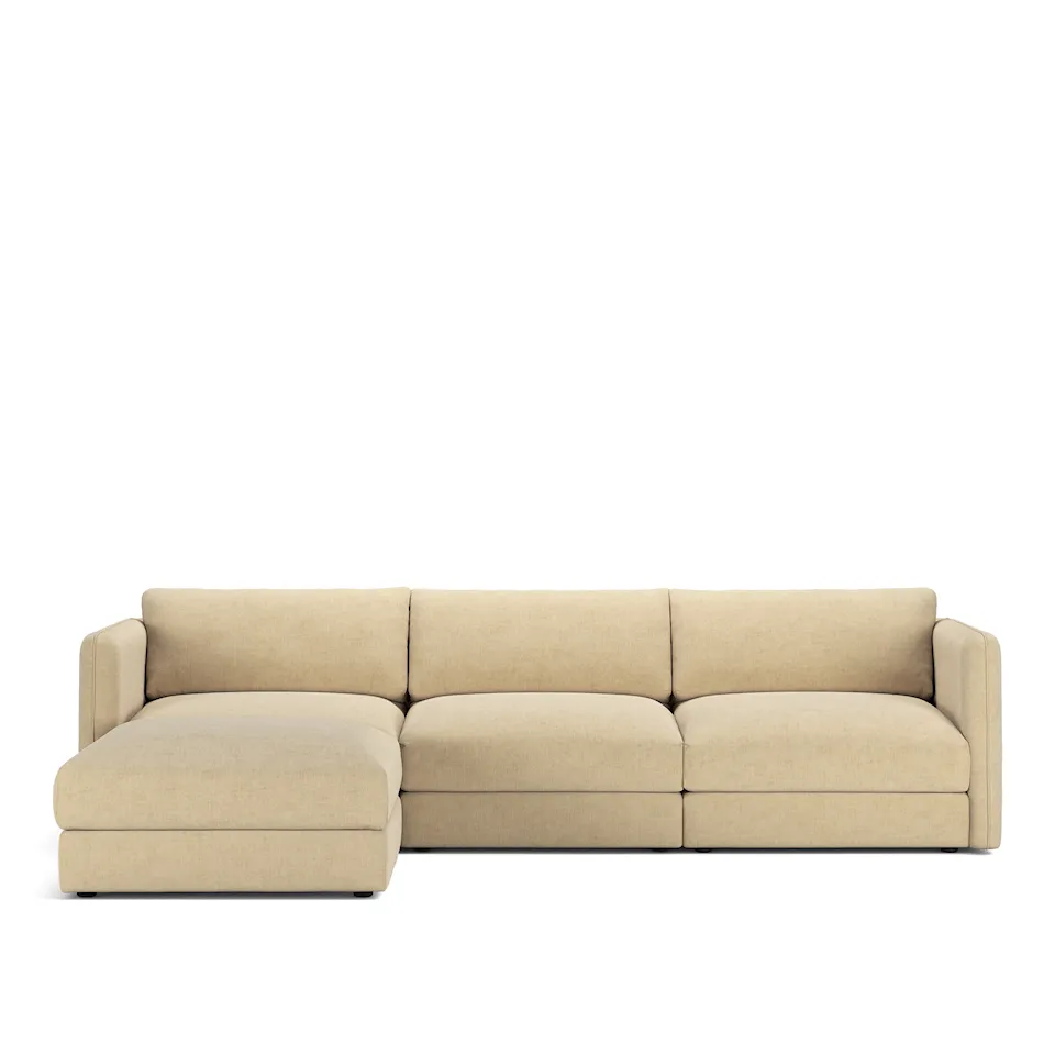 Pavarotti 3-Seater + Footstool, Fixed Cover, Cushion Variant 03, Sienna Tonal 10