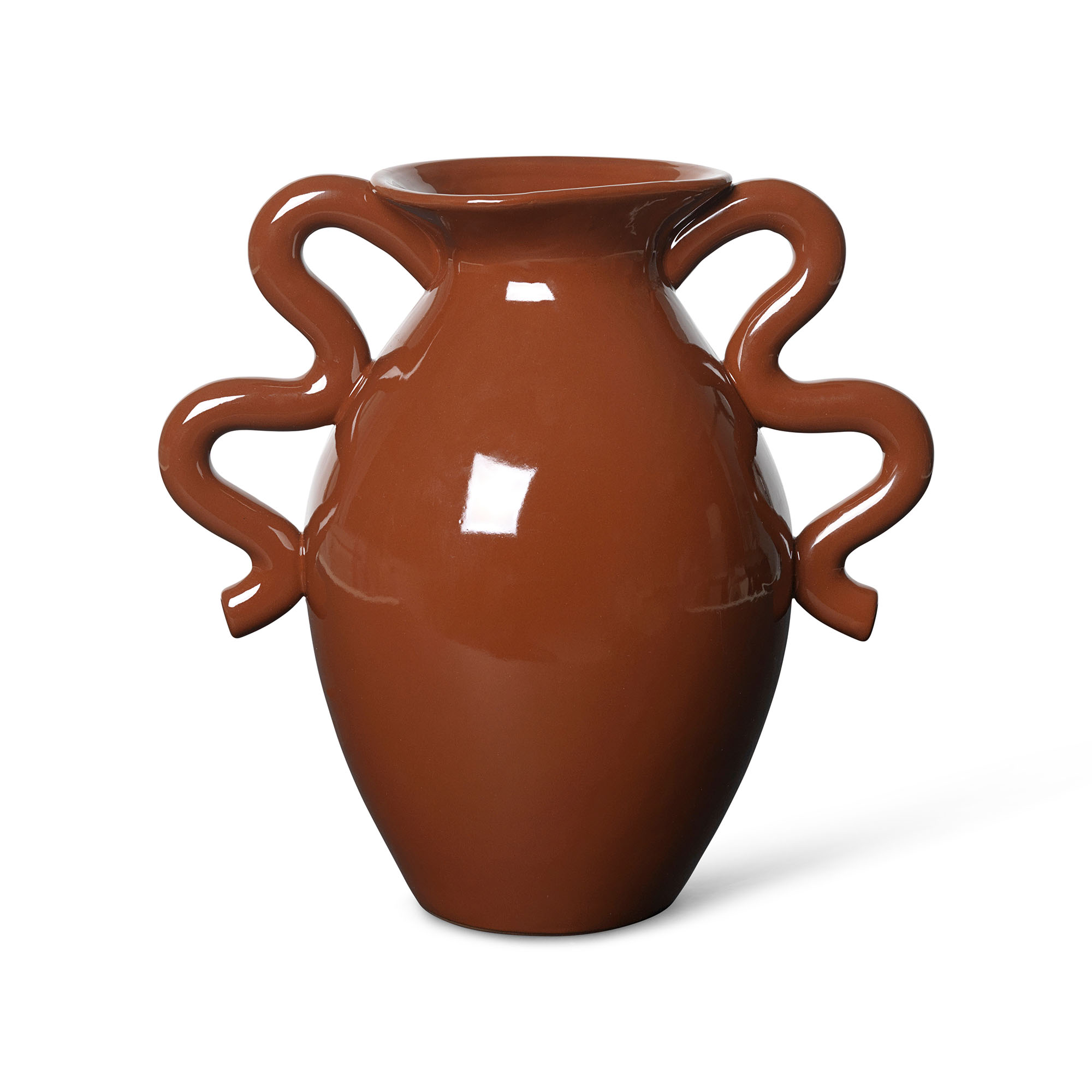 Ferm Living - Verso Table Vase Terracotta - Vaser - Brun
