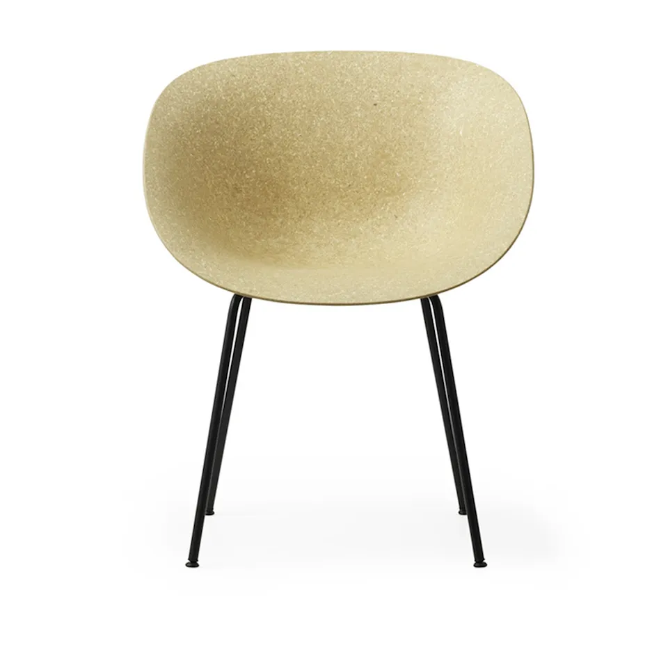 Mat Armchair Black Steel