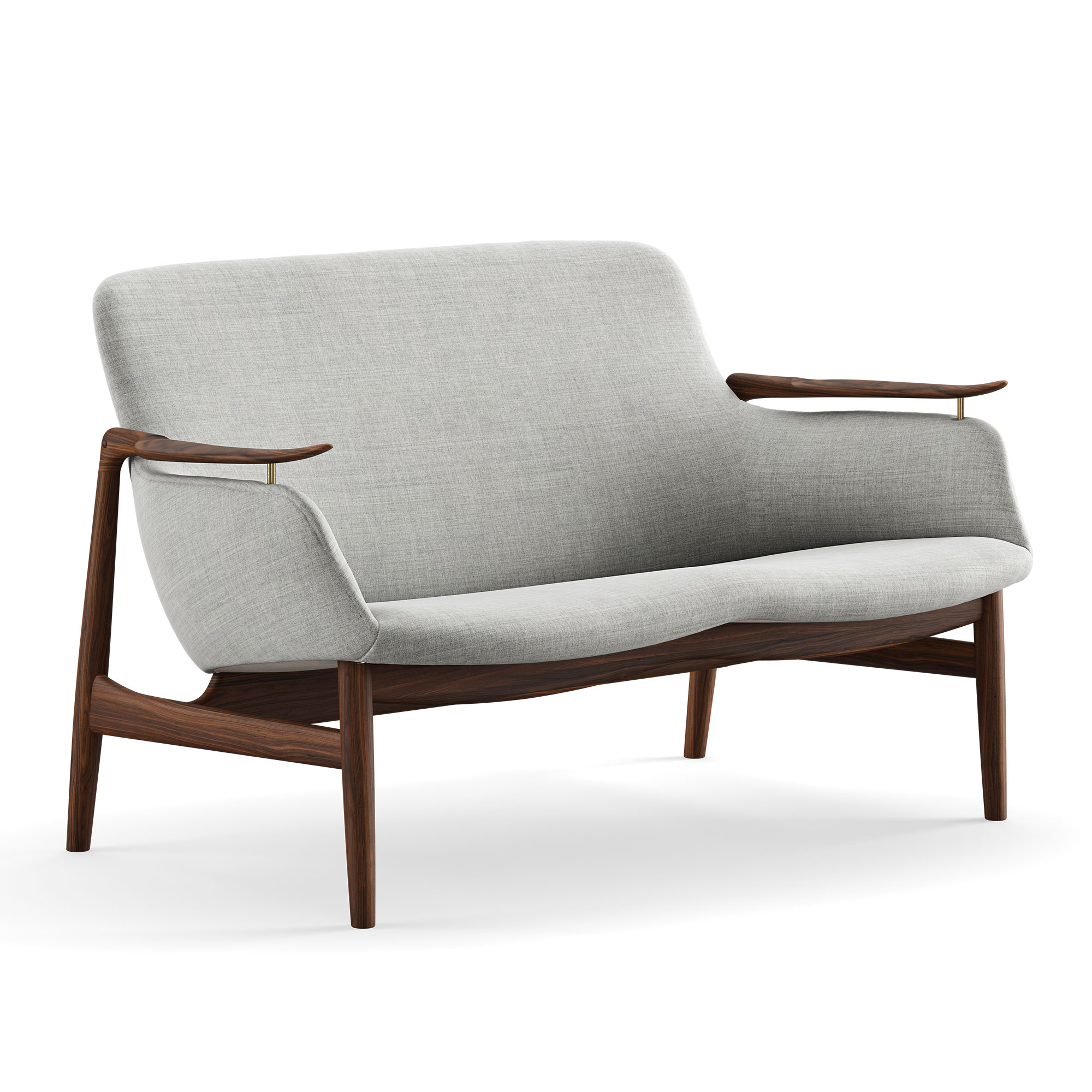 House of Finn Juhl - 53 soffa, Walnut, Cat. 1 Remix 123 - Soffor - Finn Juhl - Tr&auml;f&auml;rgad,Gr&aring;