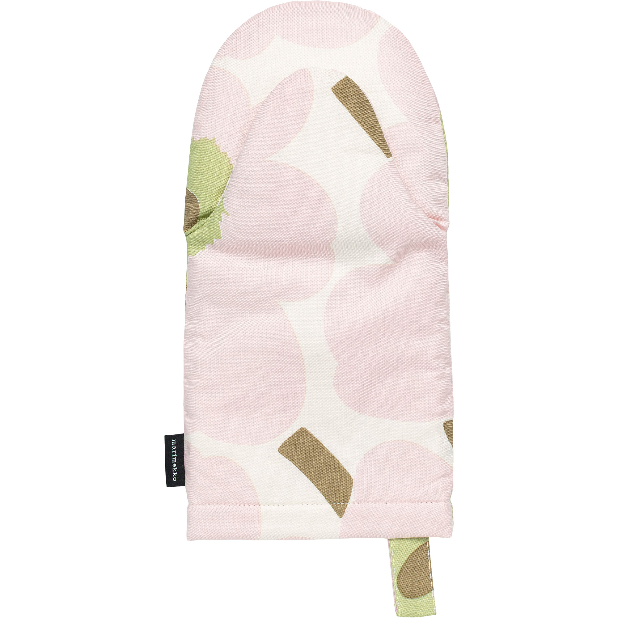Marimekko - PIENI UNIKKO OVENMITTEN, off white, pink, pear, sand - Grytlappar och grytvantar - Maija Isola | Textilier - Kökstextilier - Grytlappar Och Grytvantar | Möbelexperten