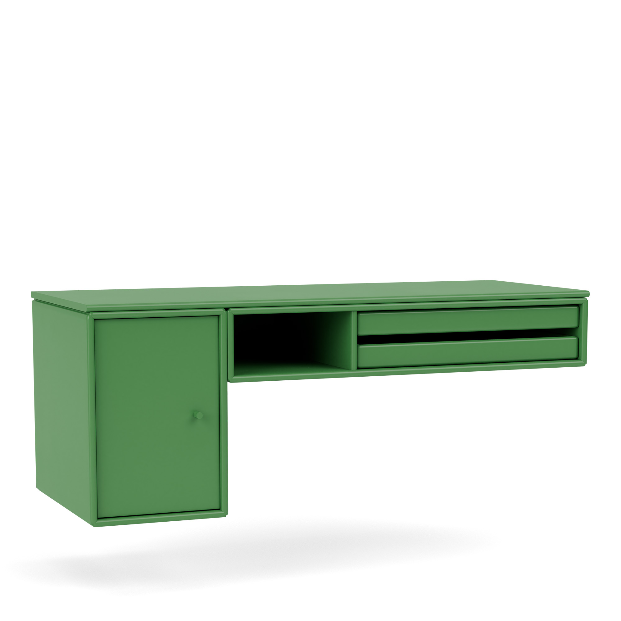 montana - bureau work desk 152-parsley 04 suspension rails - skrivbord - peter j. lassen - grön - trä