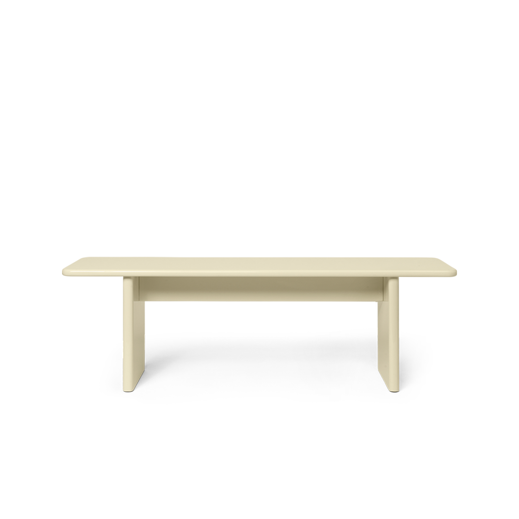 Ferm Living - Rink Bench 140 - Eggshell - Pallar - Vit - MDF/Trä | Möbler - Stolar Och Pallar - Pallar | Möbelexperten