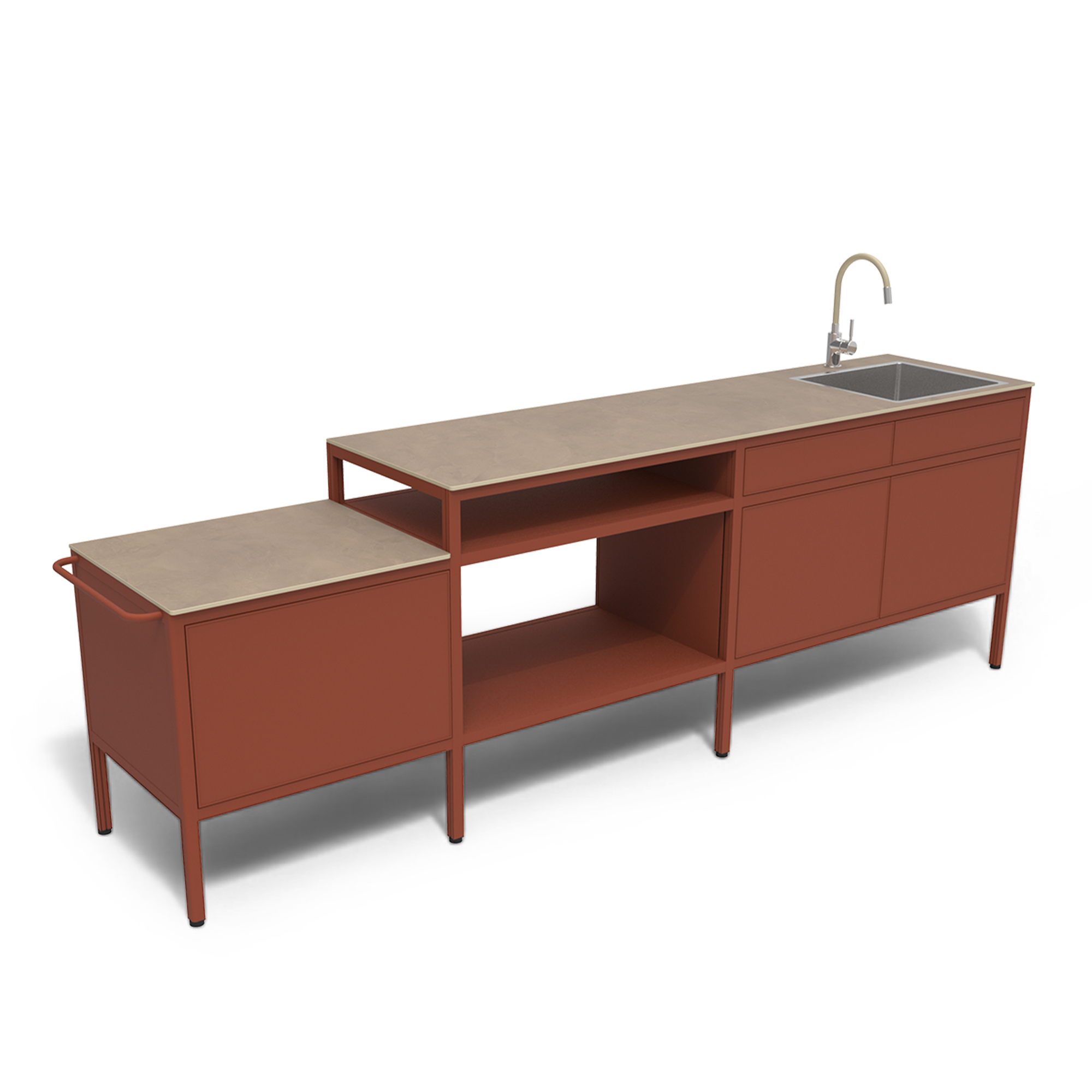 Fermob - Goosto The Generous Utekök Red Ochre - Utekök | Utemöbler - Utomhuskök - Utekök | Möbelexperten