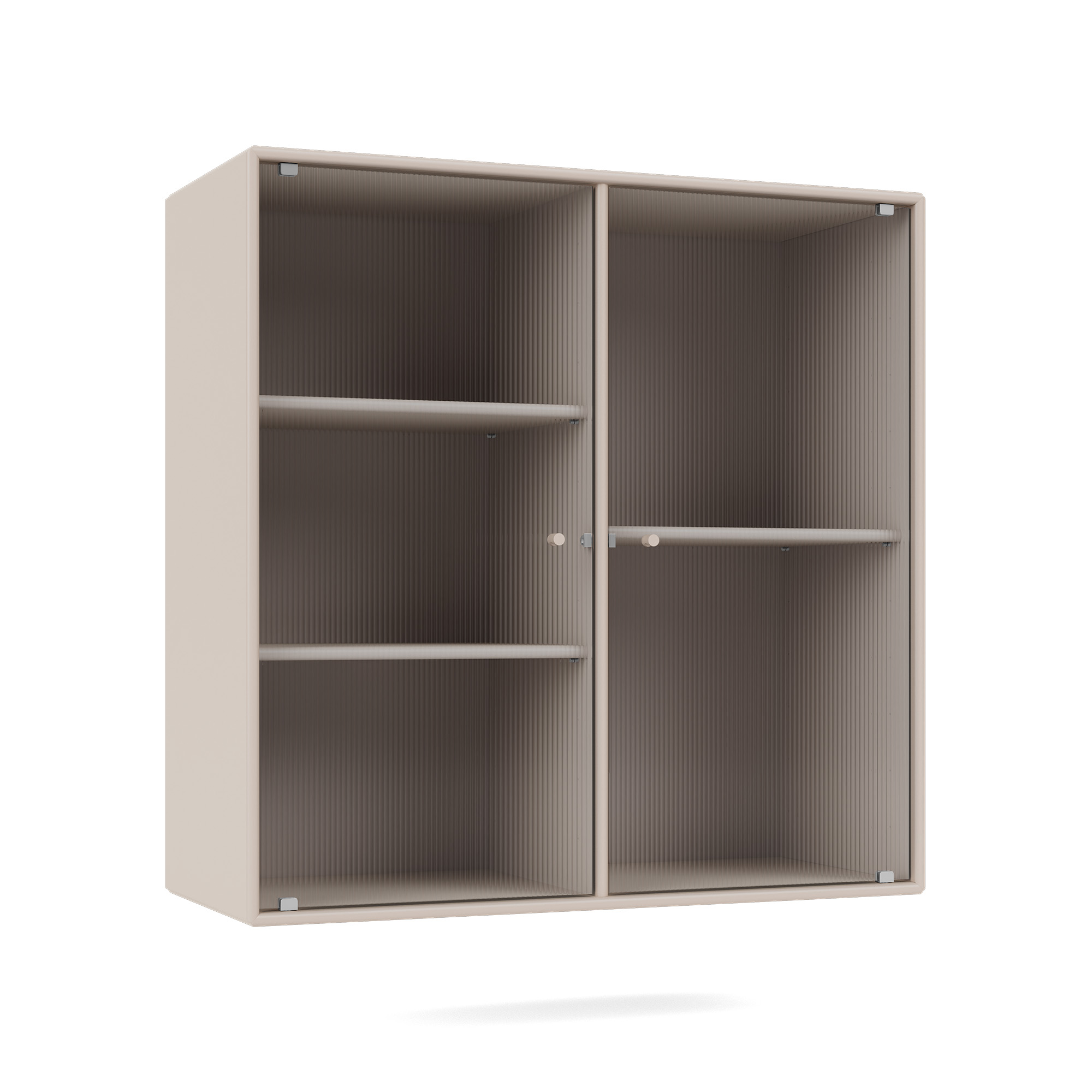 montana - ripple ii – vitrine cabinet 168-clay 04 suspension rails - skåp och vitrinskåp - peter j. lassen - beige - trä