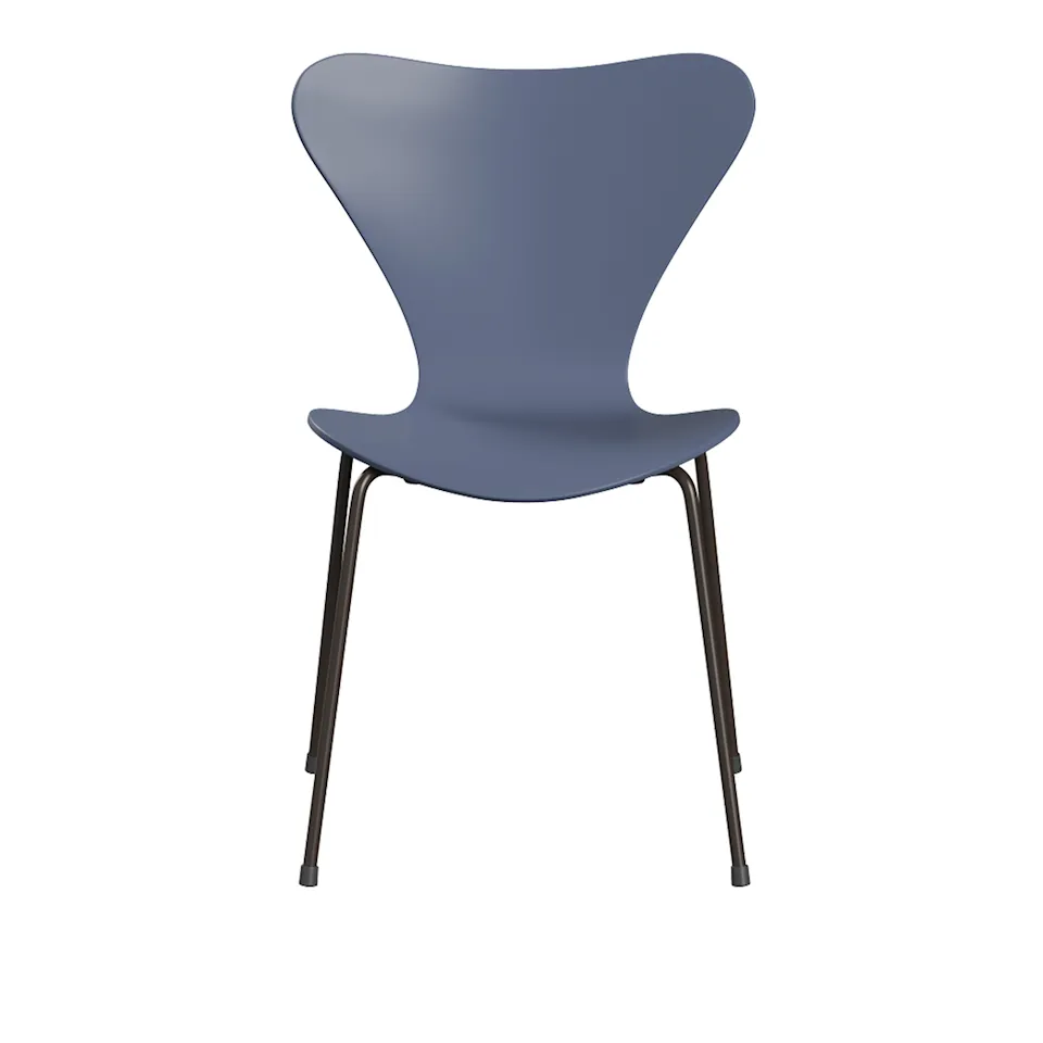 Series 7 stol 3107 bøkfiner stålunderstell brun bronse