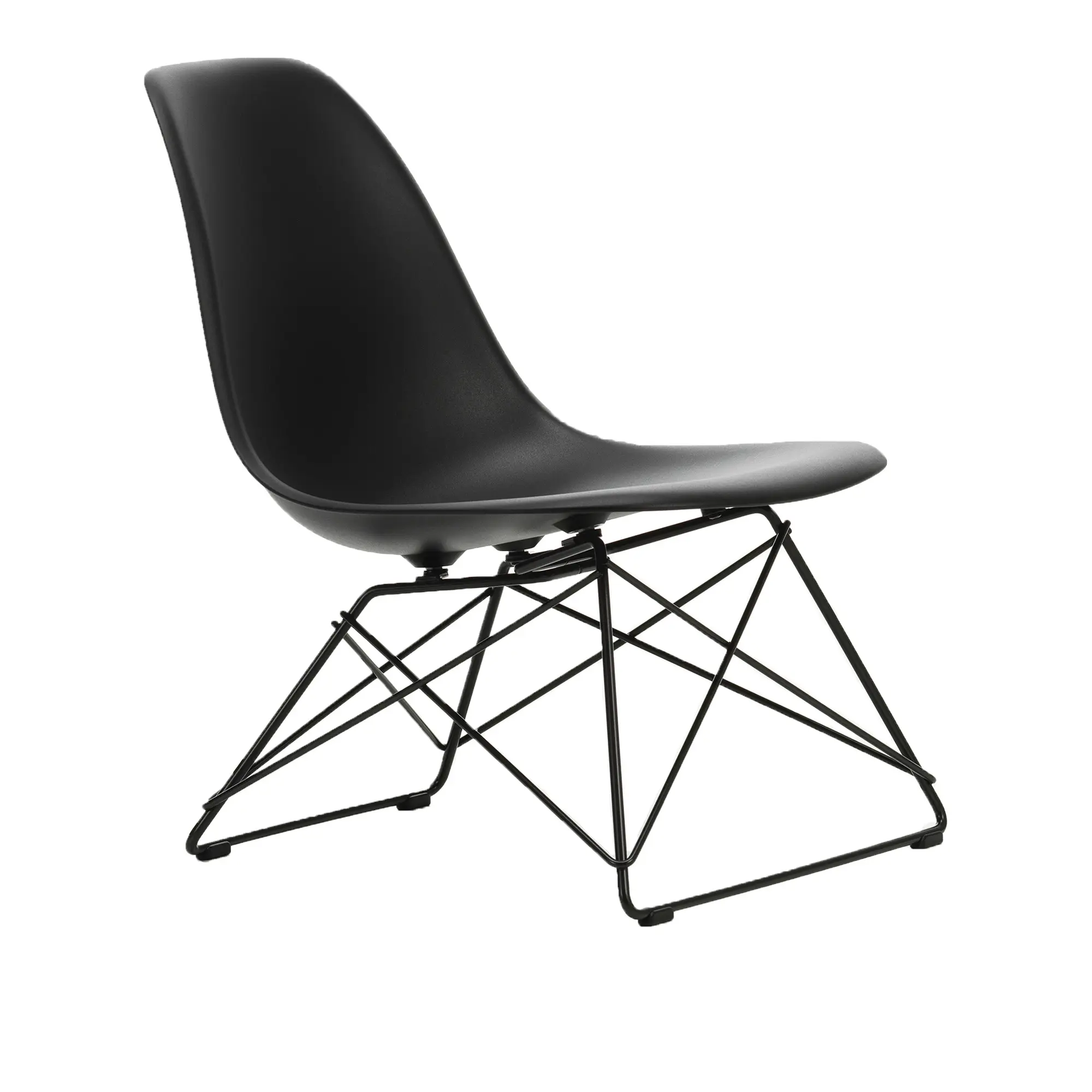 Eames RE Plastic Side Chair LSR stol Basic Dark