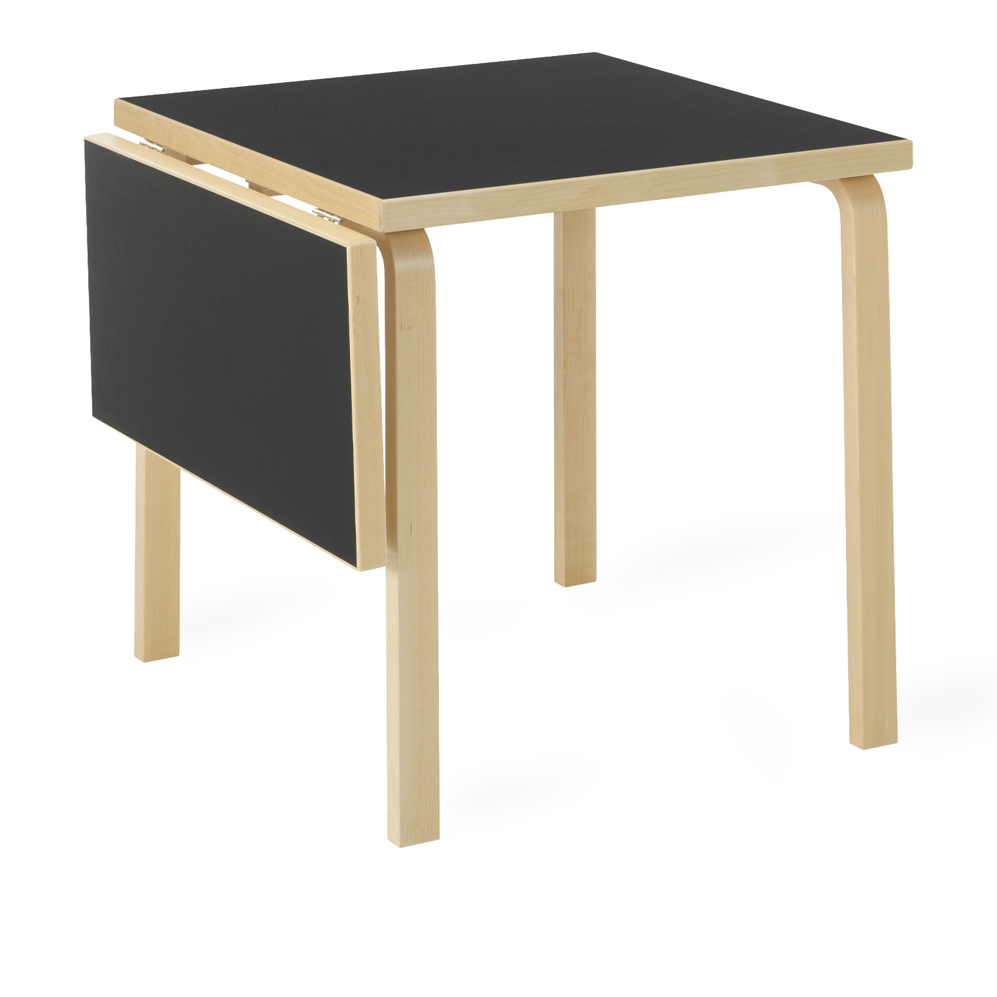 Artek - Aalto fällbord DL81C svart linoleum - Matbord - Alvar Aalto - Svart - Trä