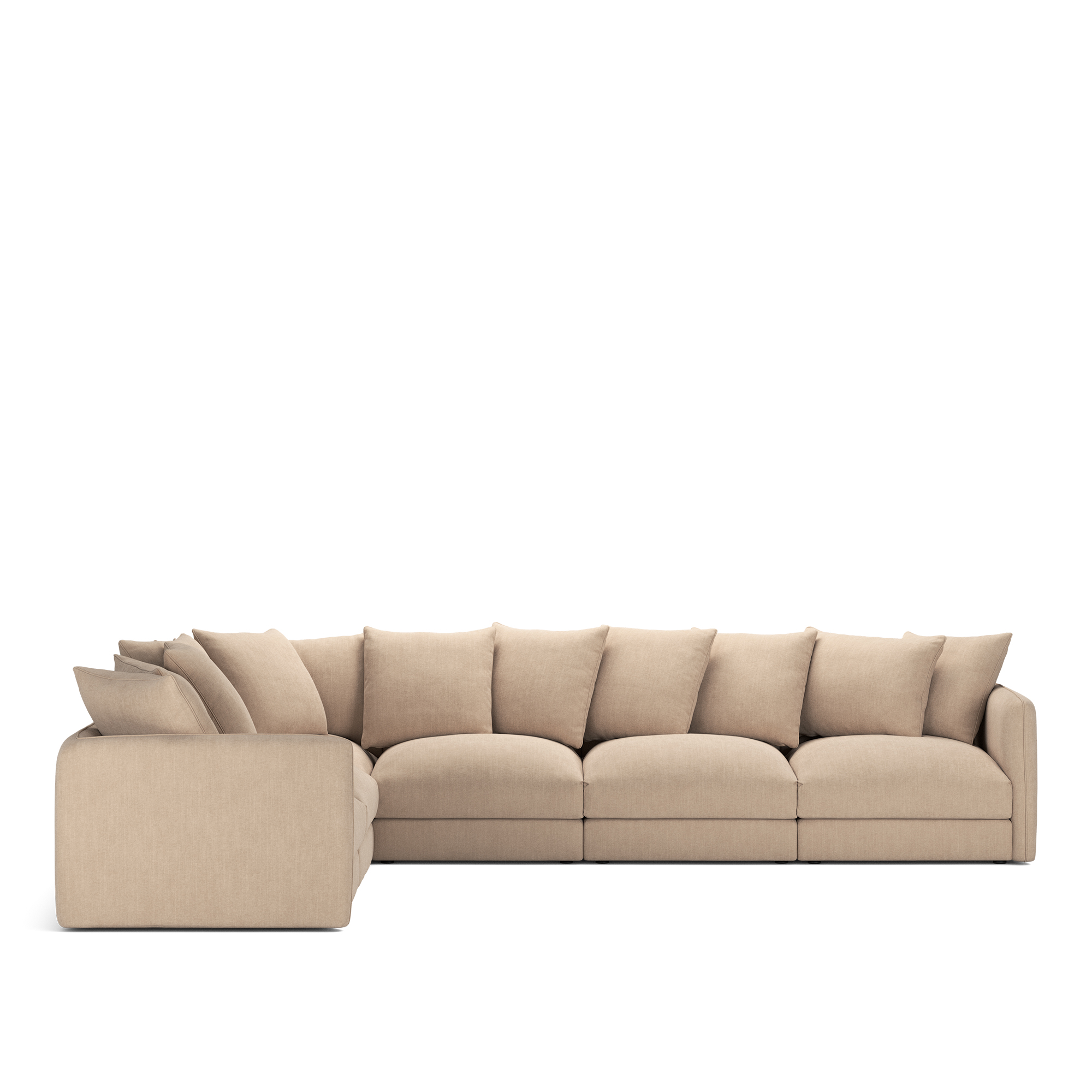 no ga - pavarotti 6-seater corner shadow beige removable upholstery - soffor - beige