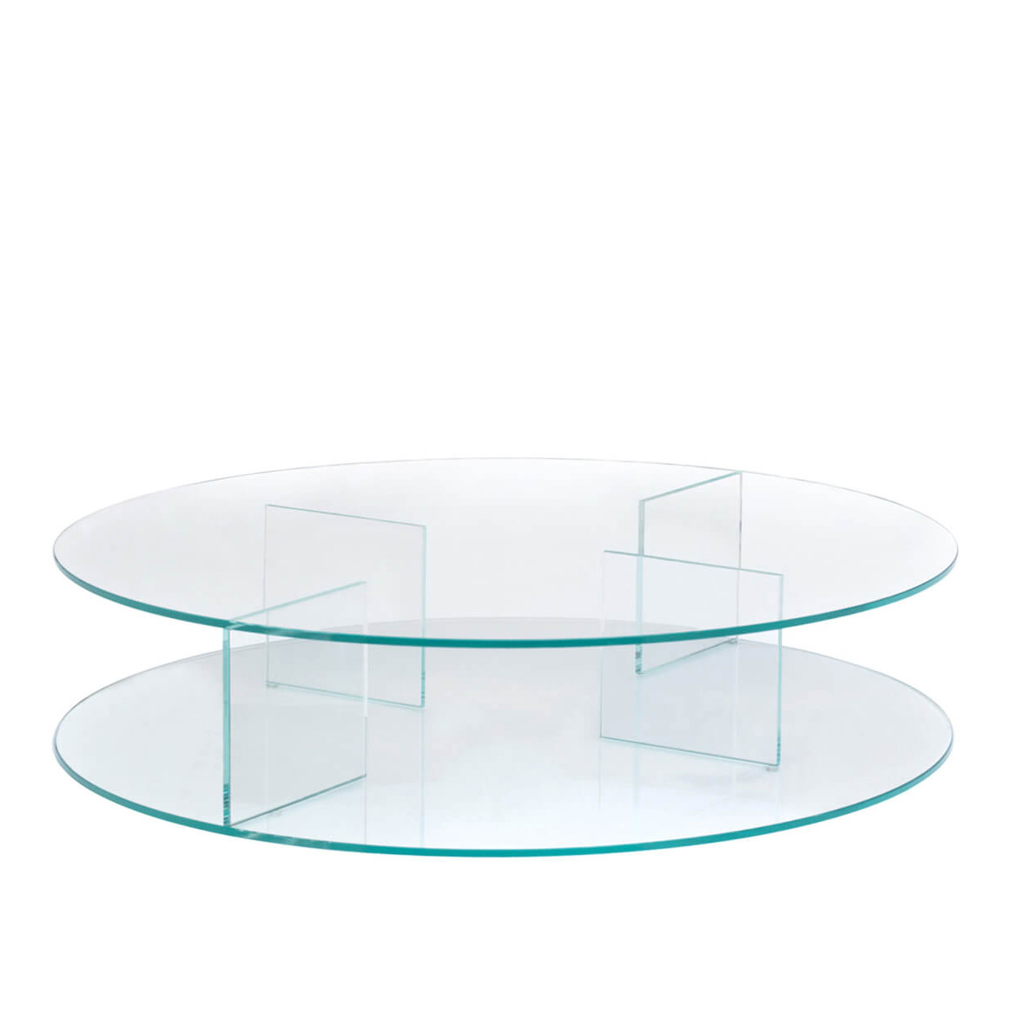 Cassina - 269 Mex - Round, Ø 106 cm, Transparent bas - Soffbord - Piero Lissoni - Transparent - Glas